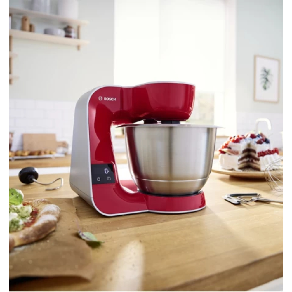 Кухонный комбайн Bosch MUM5X720, красный/серебристый в TehnoAdept