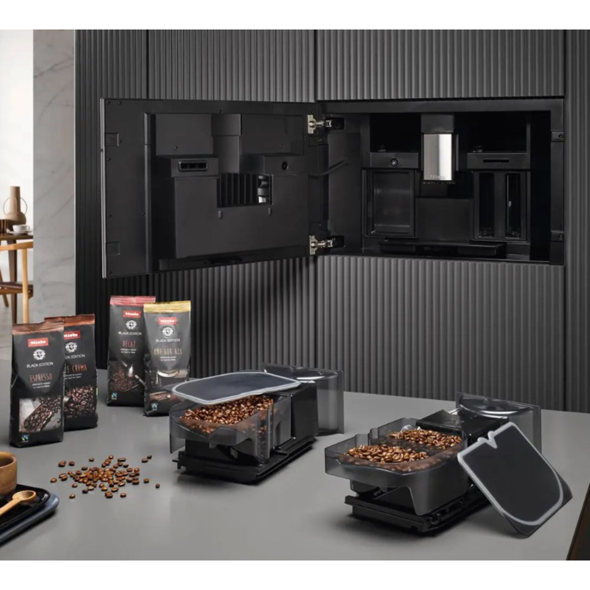 Кофемашина автоматическая встраиваемая Miele CVA 7440 OBSW Obsidian Black, черный обсидиан в TehnoAdept