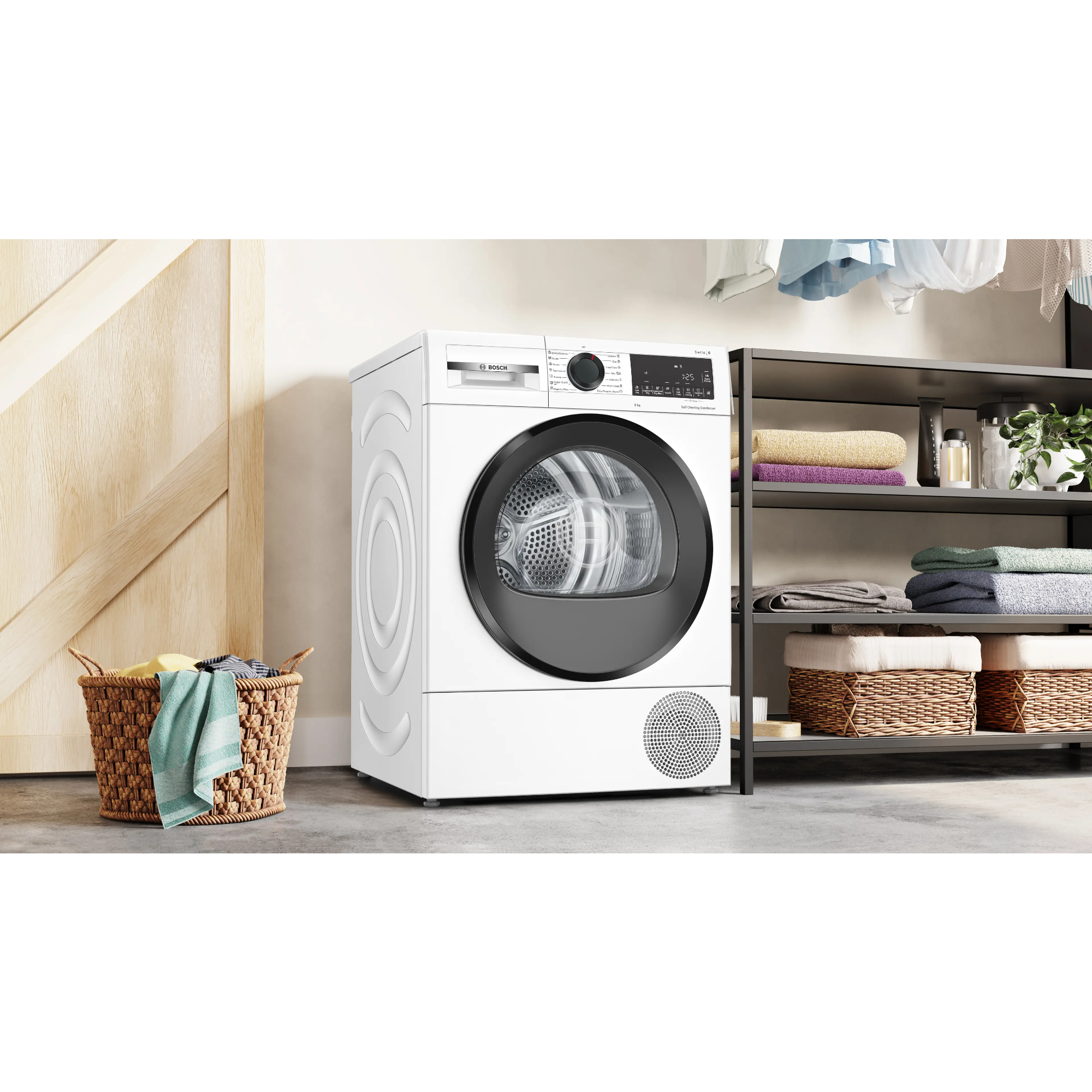 Сушильная машина Bosch WQG24501BY (с английской панелью), белый в TehnoAdept