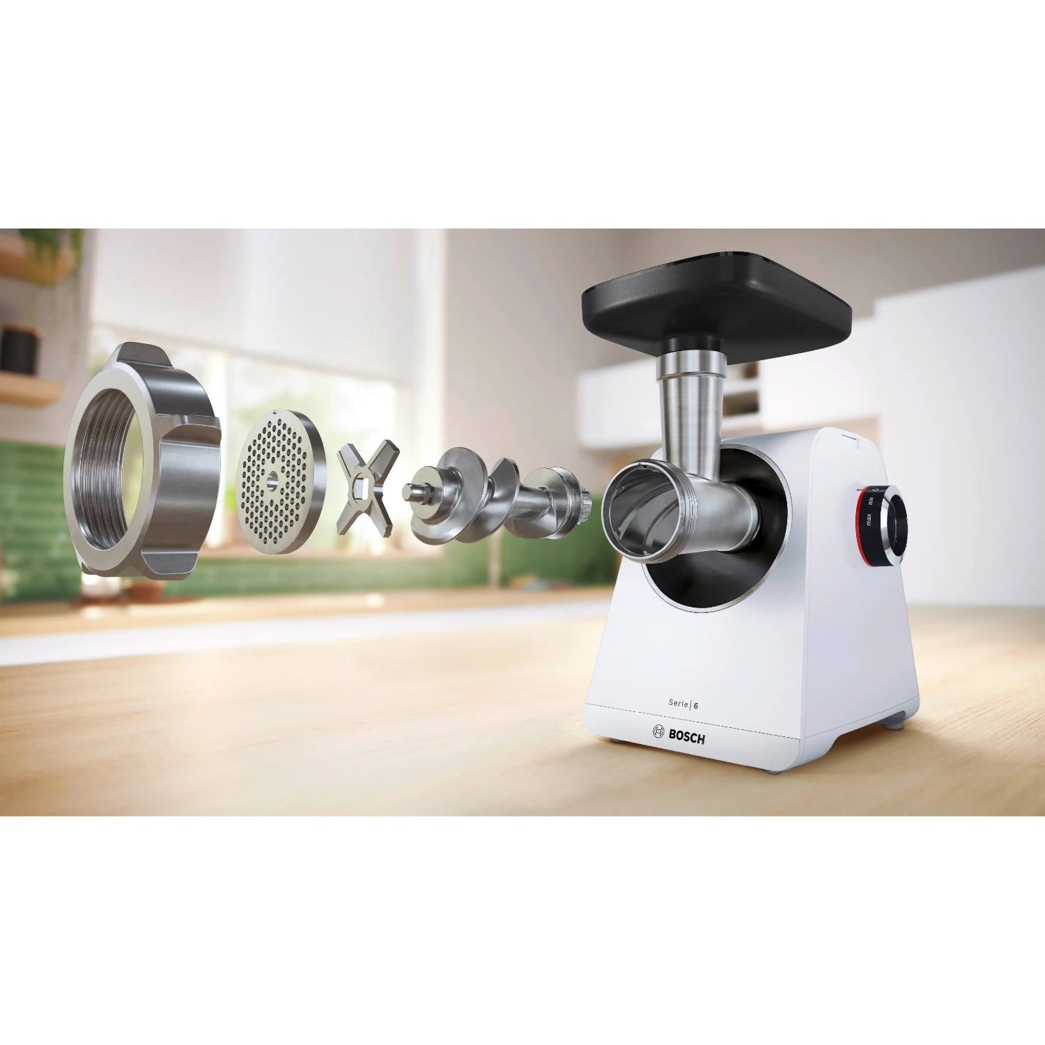 Мясорубка электрическая Bosch MFWS609W, белый в TehnoAdept