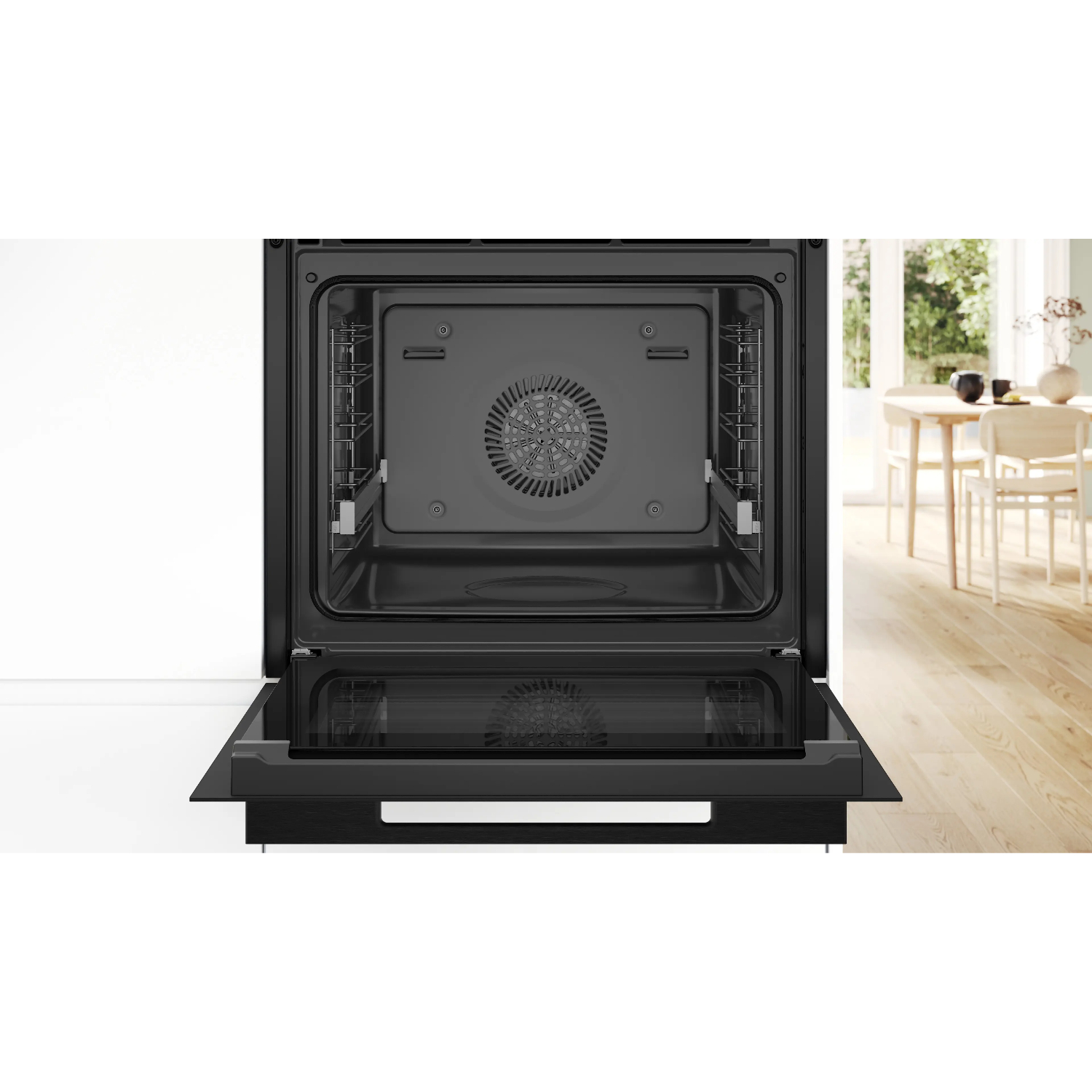 Духовой шкаф электрический c паром Bosch HSG938EM1, матовый черный в TehnoAdept