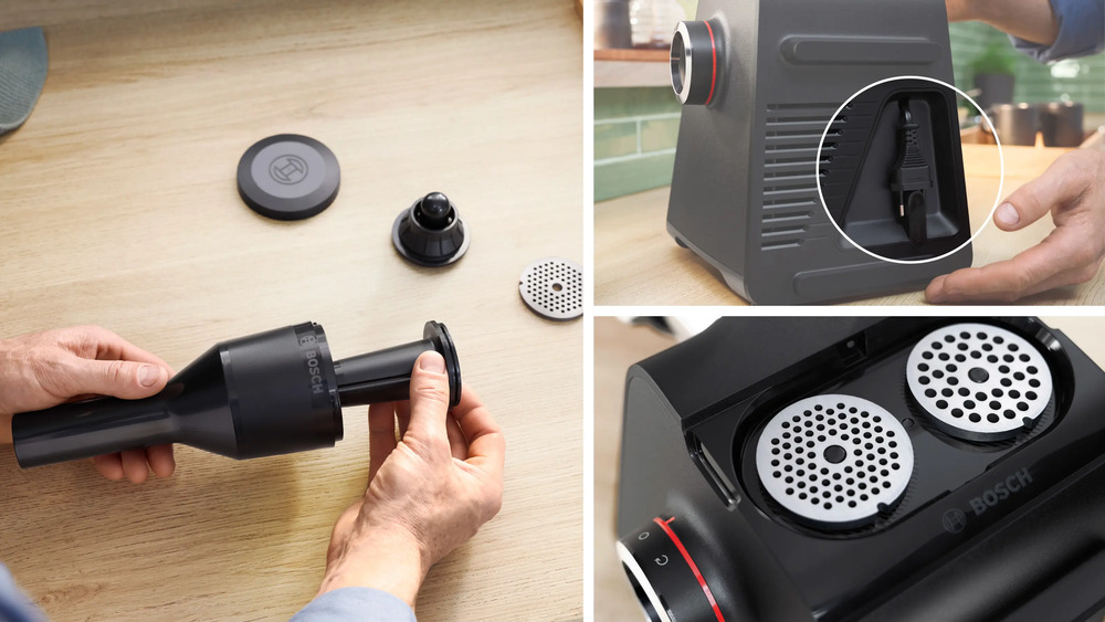 Мясорубка электрическая Bosch MFWS650B, черный/серебристый металлик в TehnoAdept