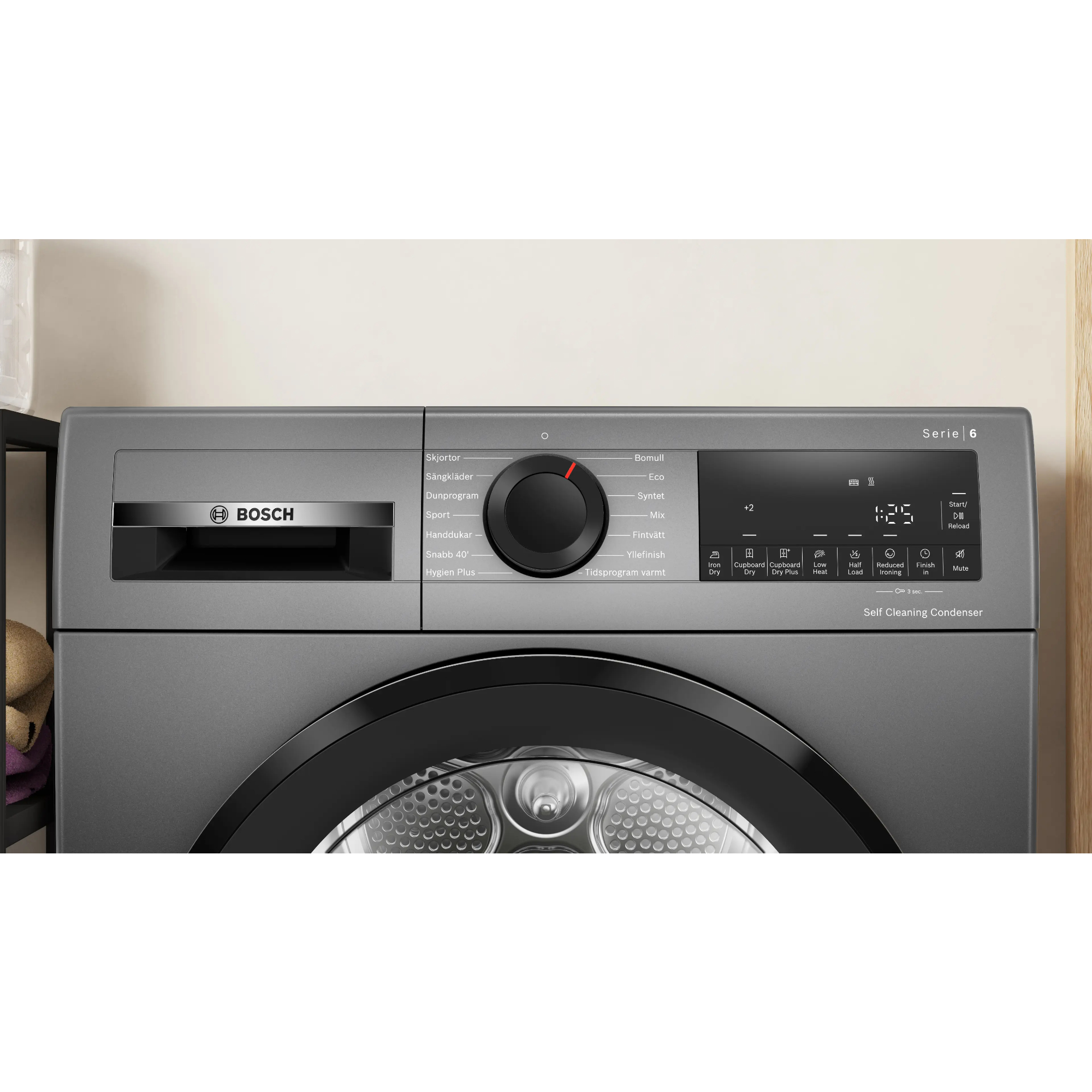 Сушильная машина Bosch WQG245DXSN, серый в TehnoAdept