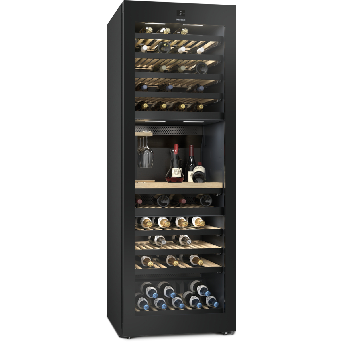 Винный шкаф Miele KWT 4999 F OBSW Obsidian Black/Glass, черный обсидиан/стекло в TehnoAdept