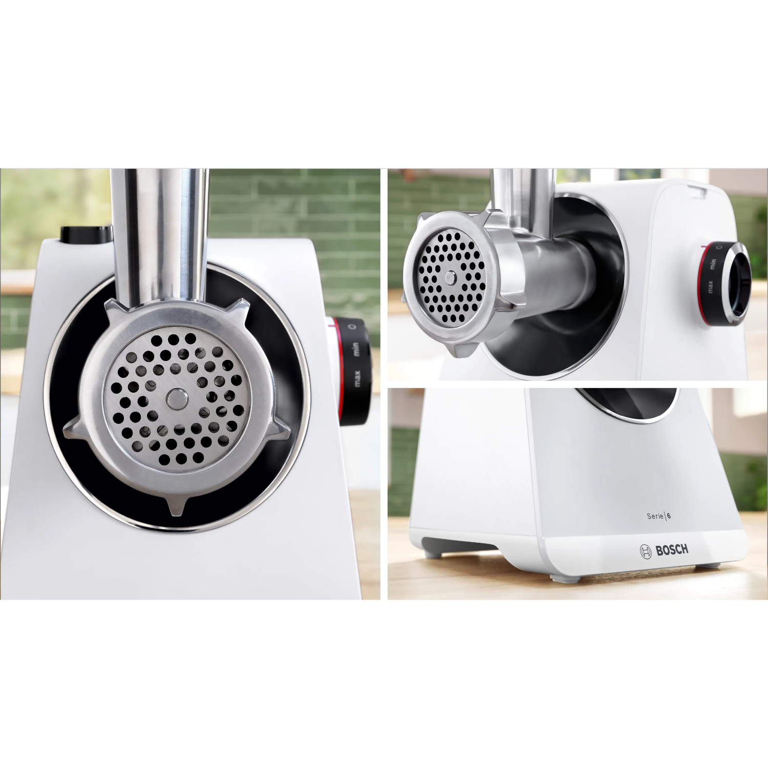 Мясорубка электрическая Bosch MFWS607W, белый в TehnoAdept