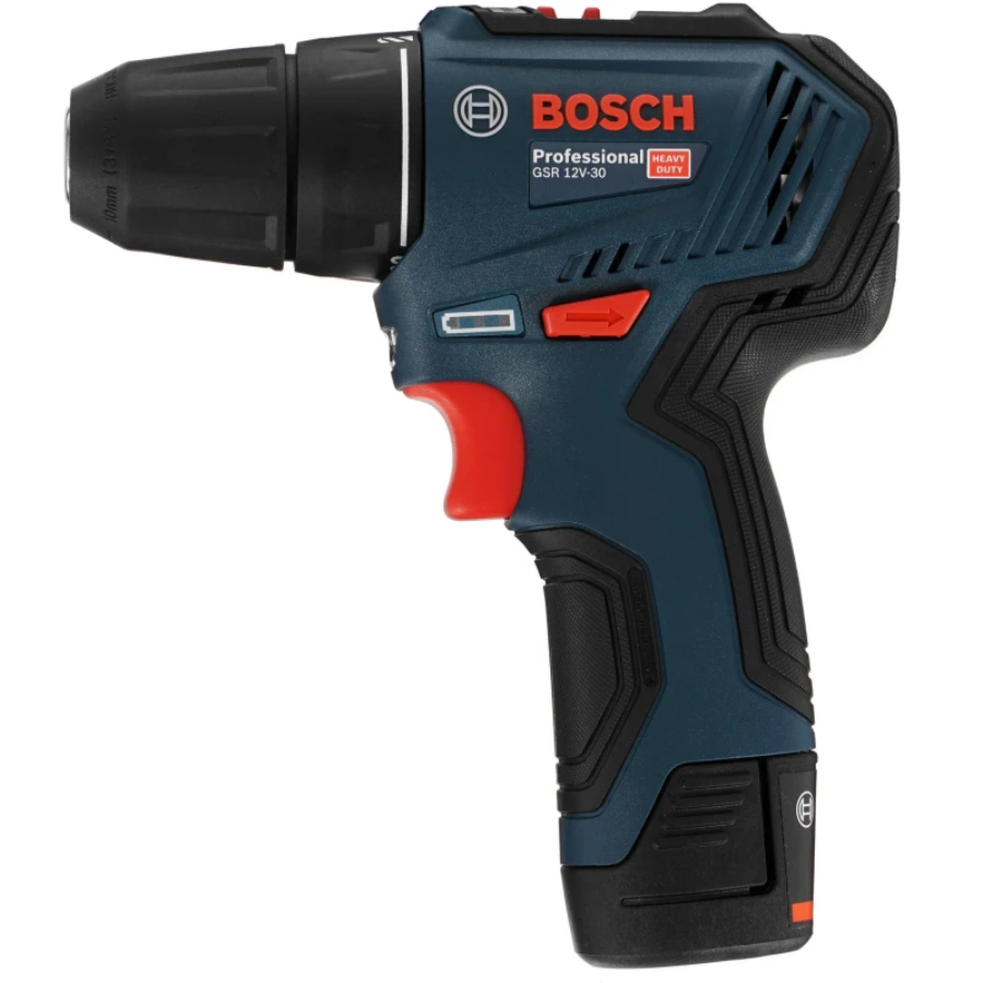 Дрель-шуруповерт аккумуляторная BOSCH GSR 12V-30 Professional 06019G9000 (с 2-мя АКБ, кейс) в TehnoAdept
