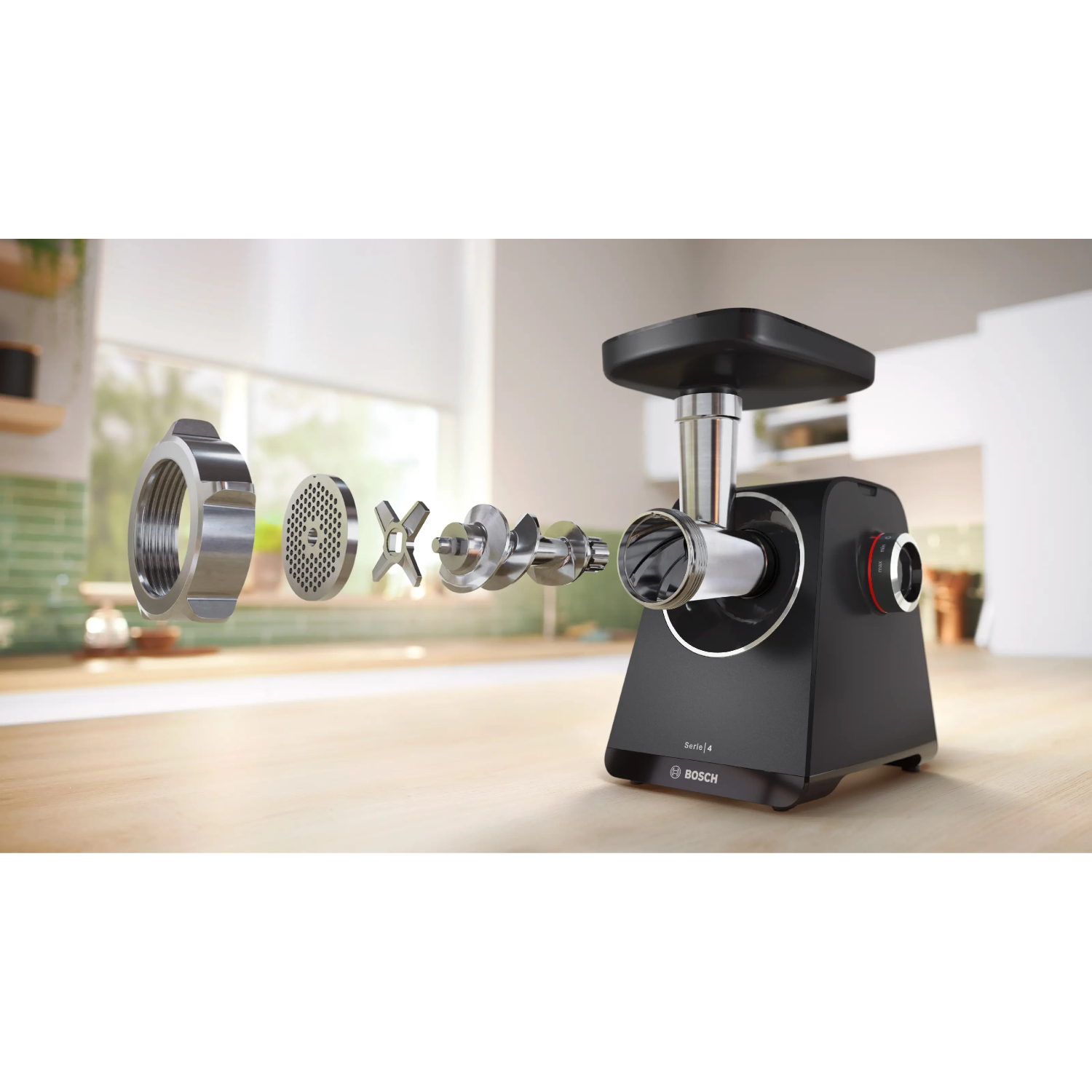 Мясорубка электрическая Bosch MFWS440B, черный в TehnoAdept