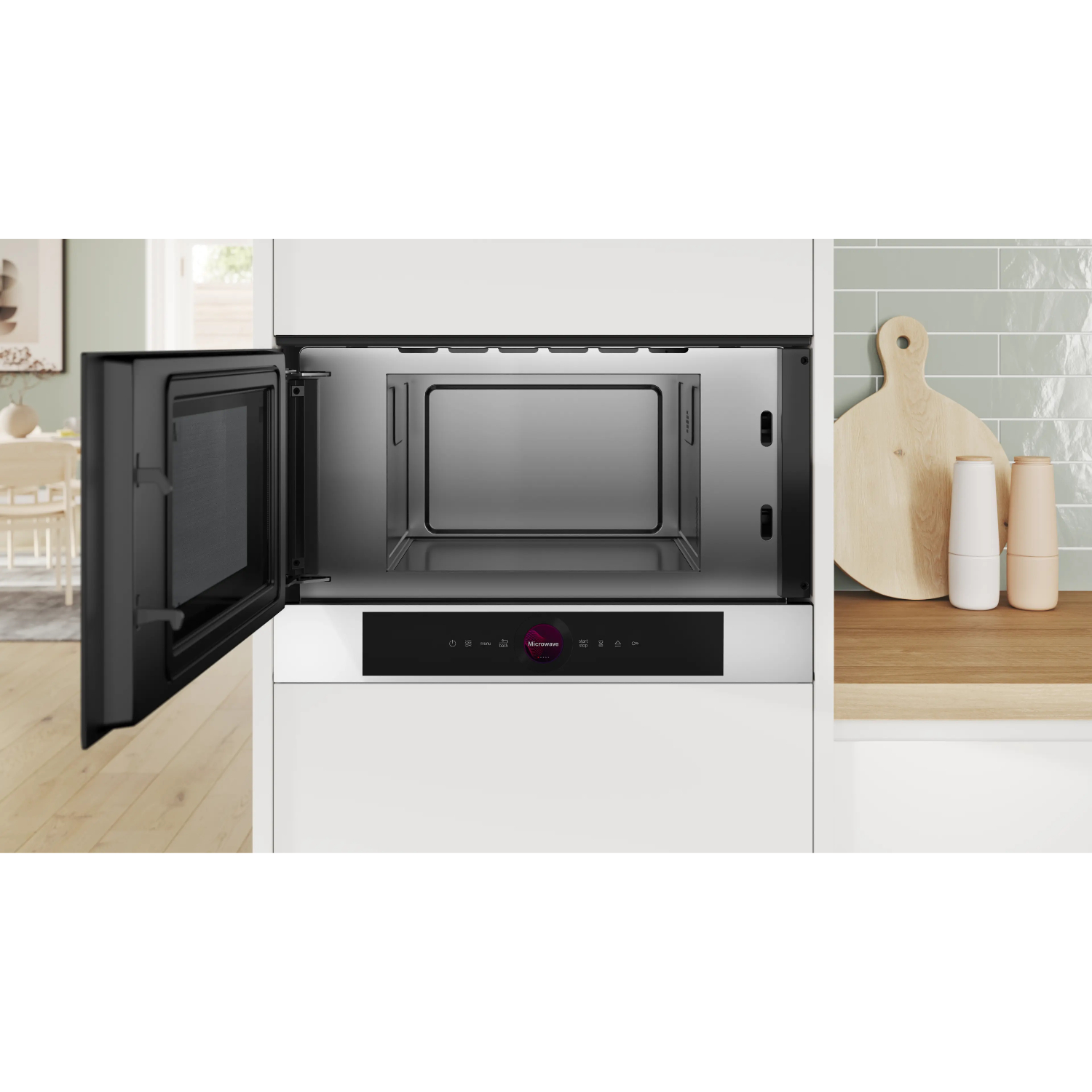 Микроволновая печь встраиваемая Bosch BFL7221W1, белый в TehnoAdept