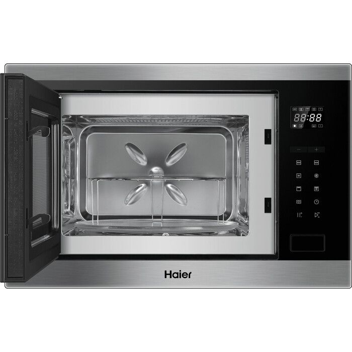 Микроволновая печь встраиваемая Haier HMX-BTG259X, серебристый в TehnoAdept