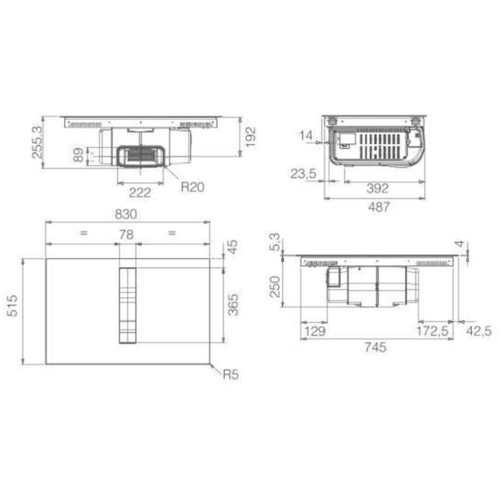 Варочная панель индукционная с вытяжкой Elica NIKOLATESLA FIT XL BL/F BO/83 (PRF0187523), черный в TehnoAdept