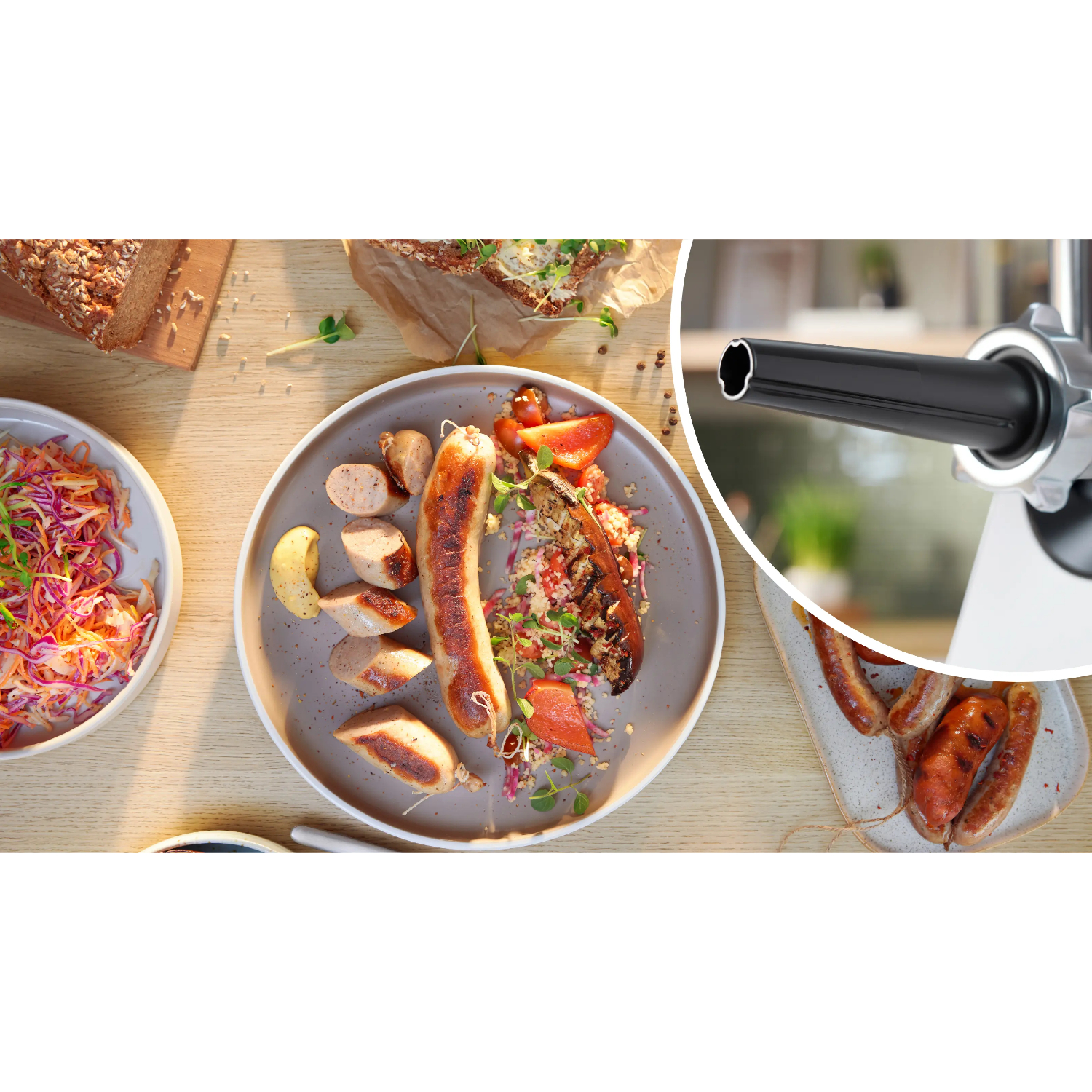 Мясорубка электрическая Bosch MFWS609W, белый в TehnoAdept
