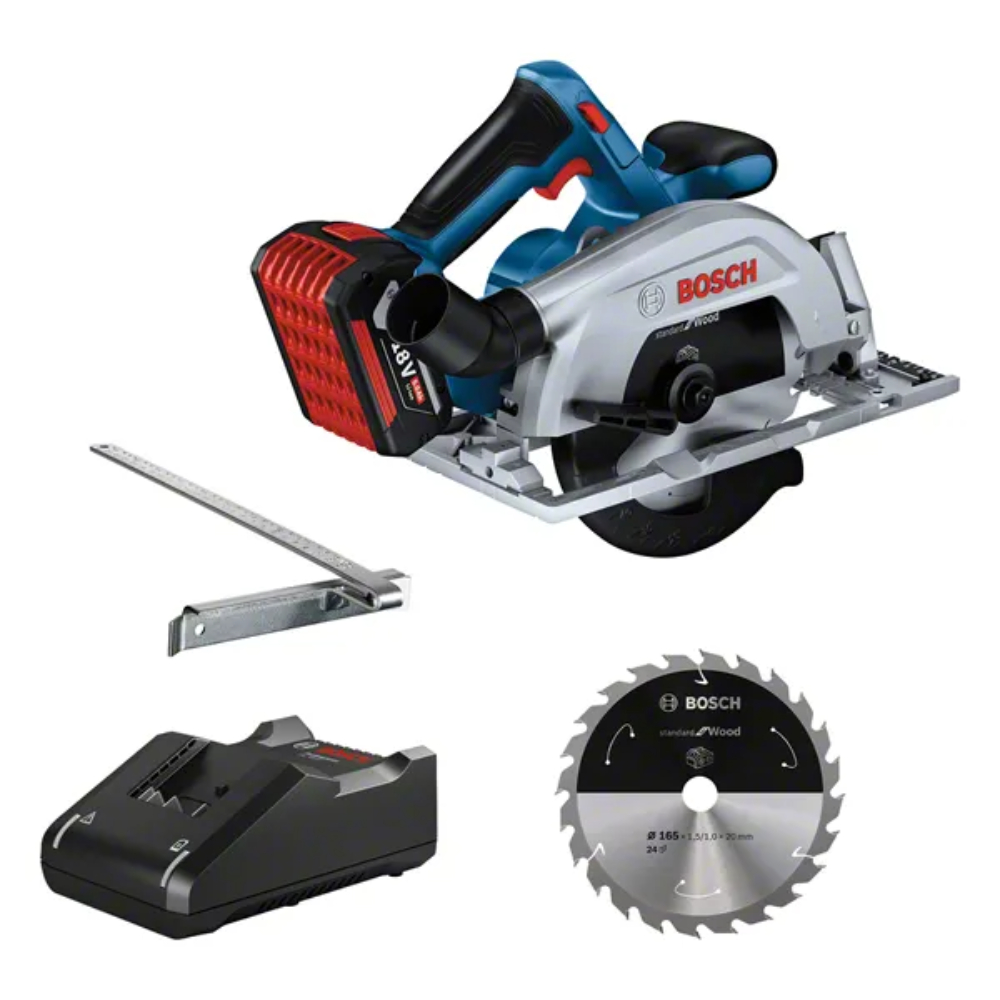 Пила циркулярная (дисковая) аккумуляторная Bosch GKS 185-LI, арт. 06016C1223 (с 1 АКБ и ЗУ) в TehnoAdept