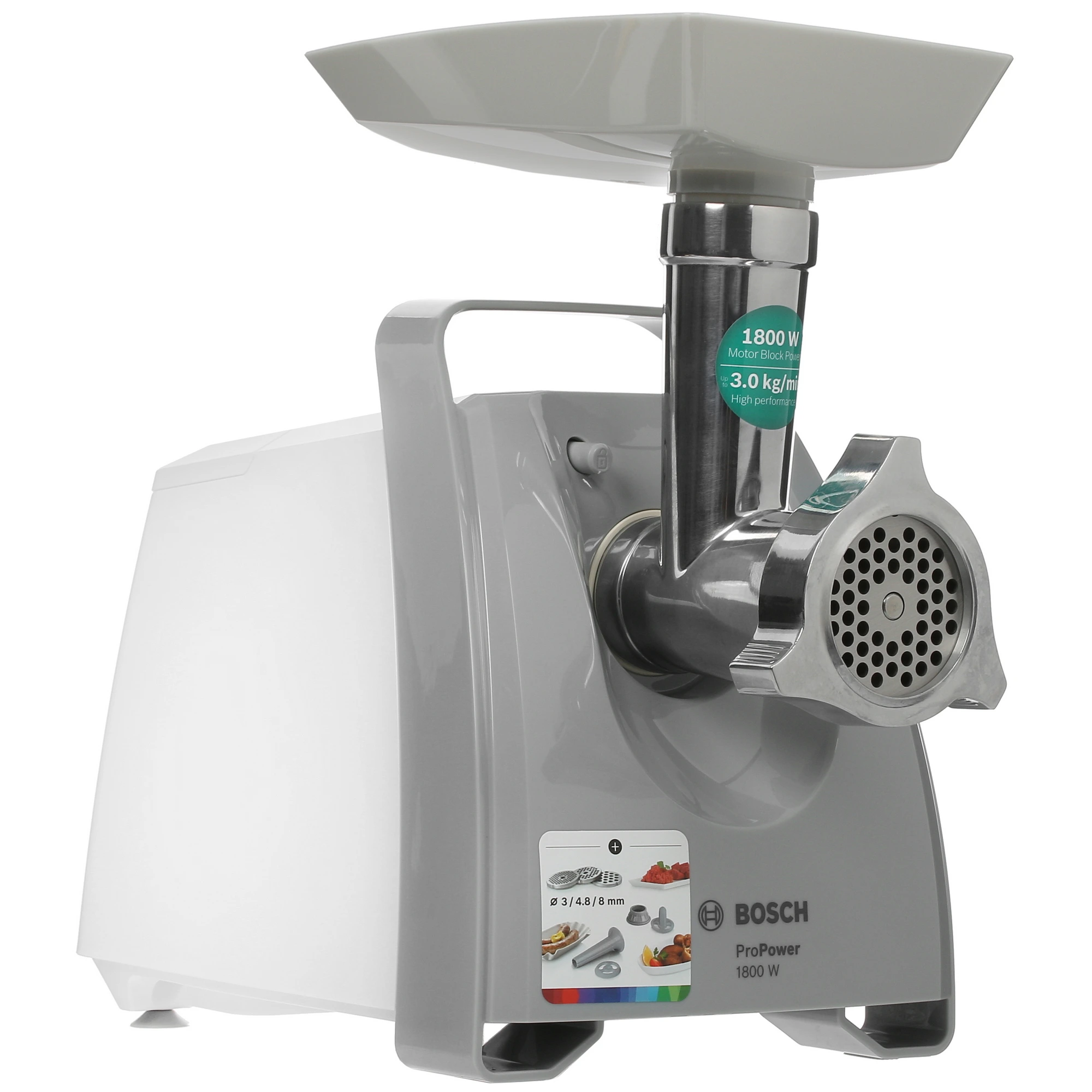 Мясорубка электрическая Bosch ProPower MFW66020, белый/серый в TehnoAdept