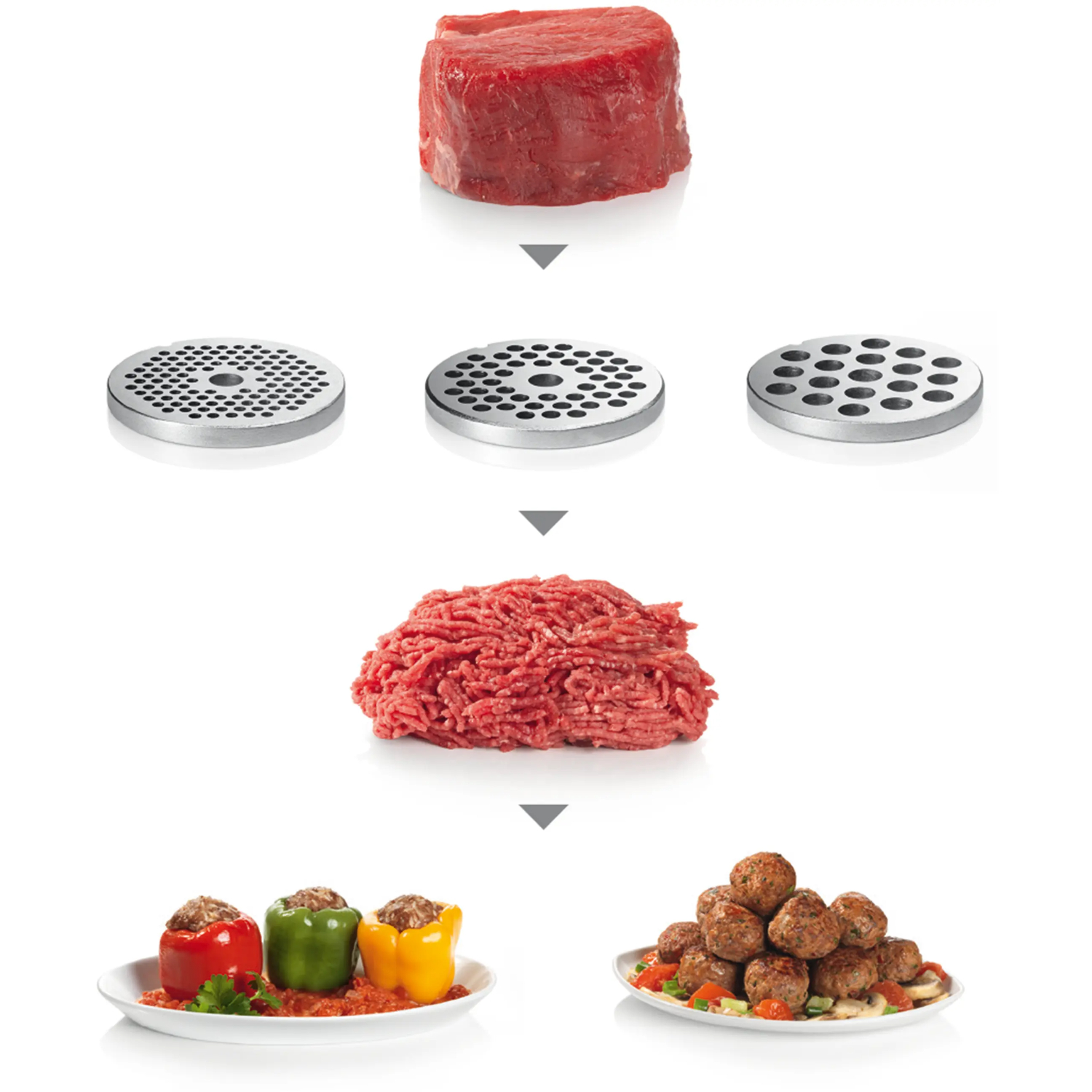 Мясорубка электрическая Bosch MFW 68680, черный/серебристый в TehnoAdept