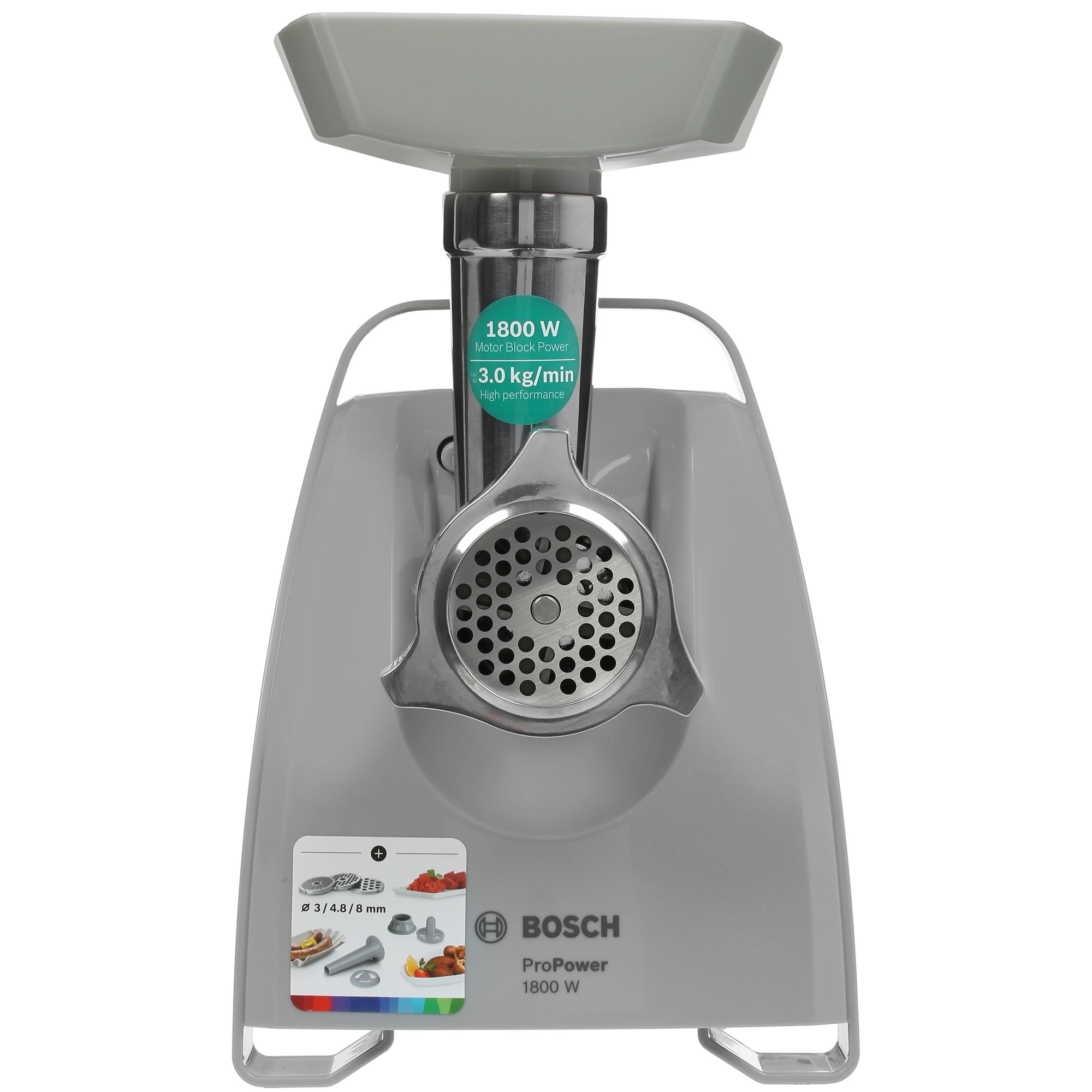 Мясорубка электрическая Bosch ProPower MFW66020, белый/серый в TehnoAdept