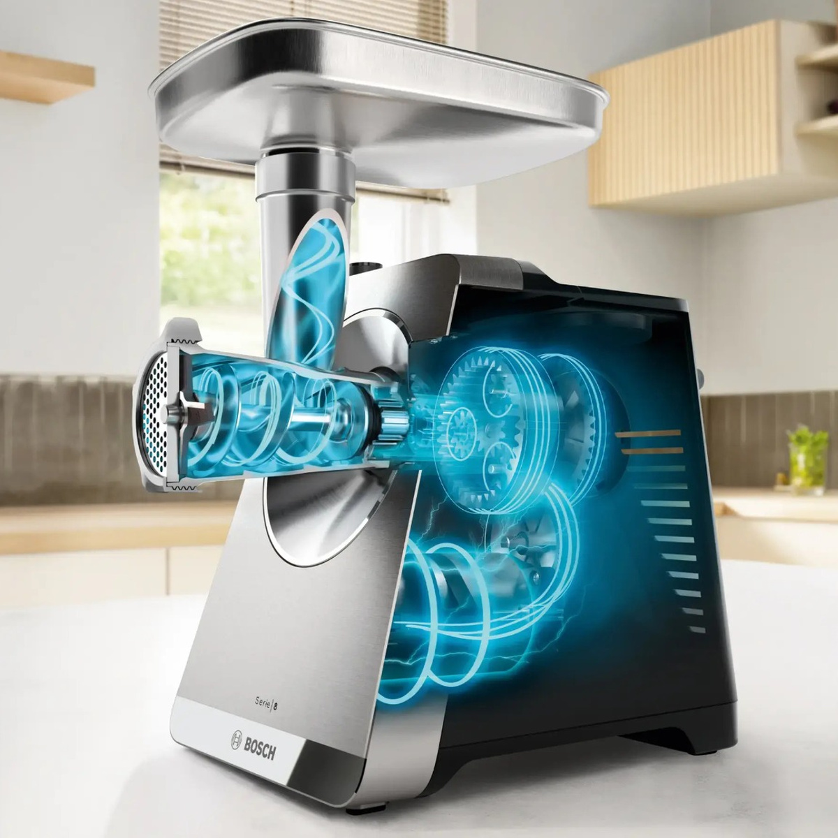 Мясорубка электрическая Bosch MFWS840M, черный в TehnoAdept