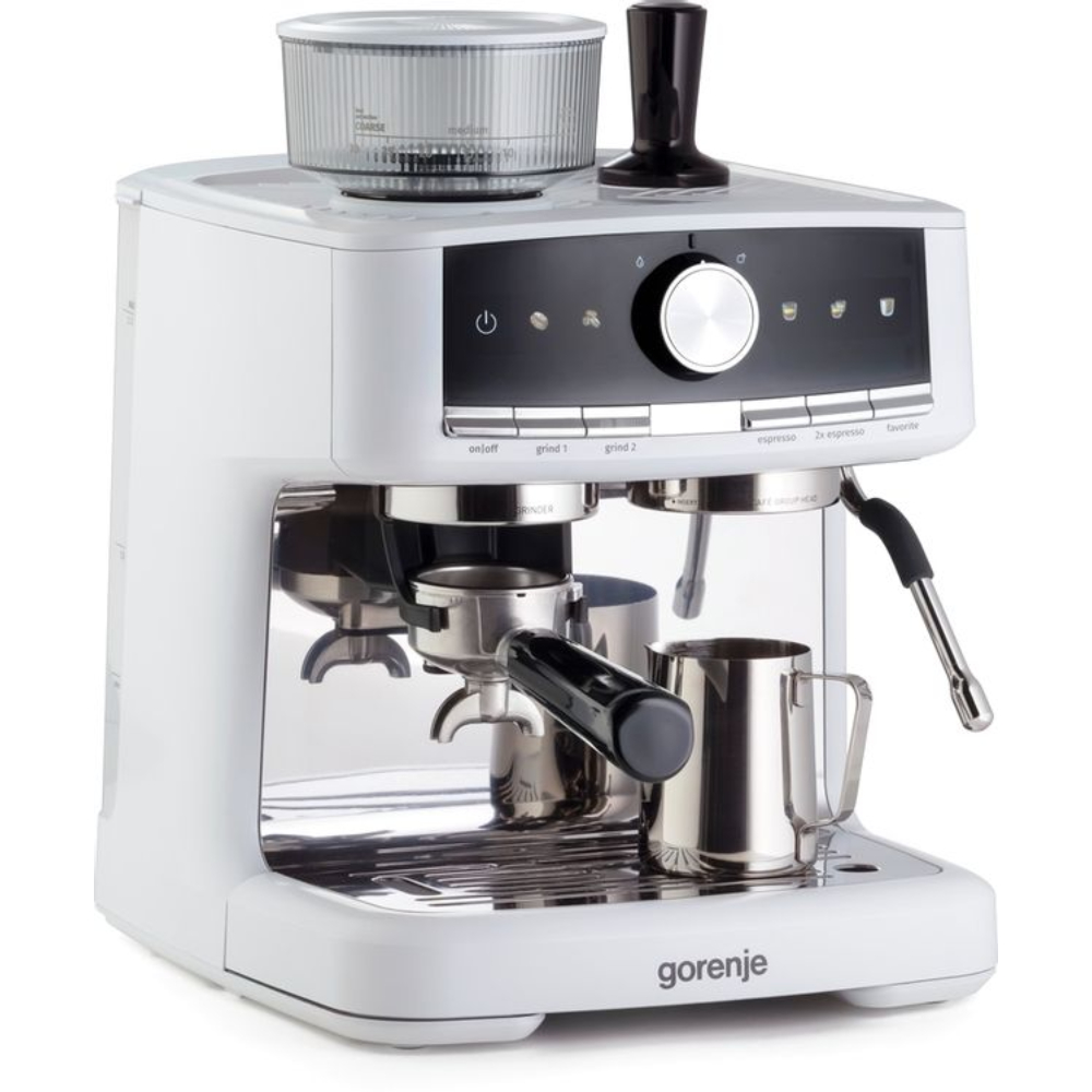 Кофеварка рожковая Gorenje GSACM20W, белый/черный в TehnoAdept