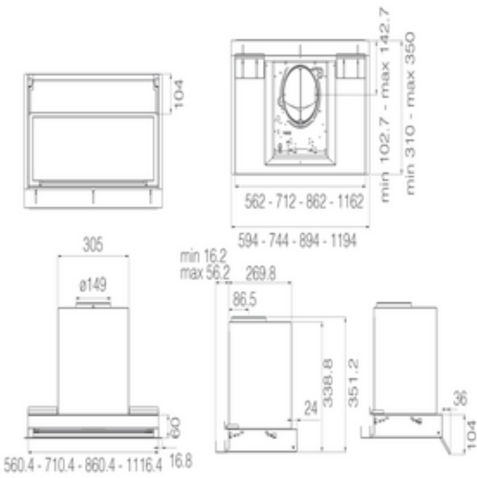 Вытяжка встраиваемая Elica BOXIN ADVANCE PLUS @ IX/A/90 (PRF0195520), нержавеющая сталь в TehnoAdept