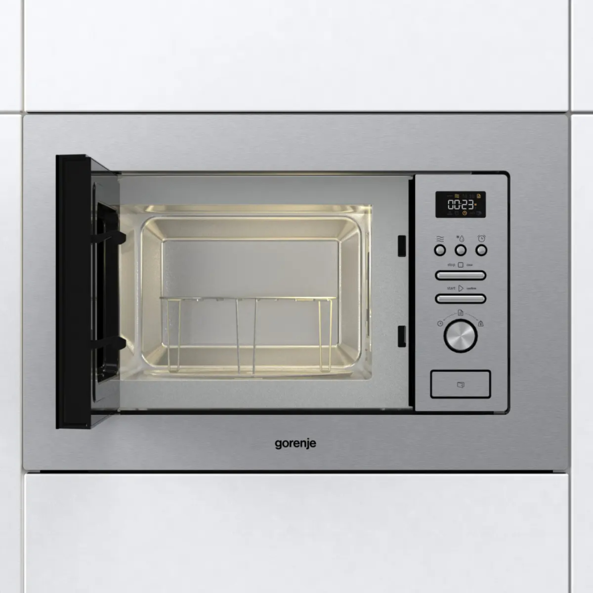 Микроволновая печь встраиваемая Gorenje BM201AG1X, нержавеющая сталь в TehnoAdept