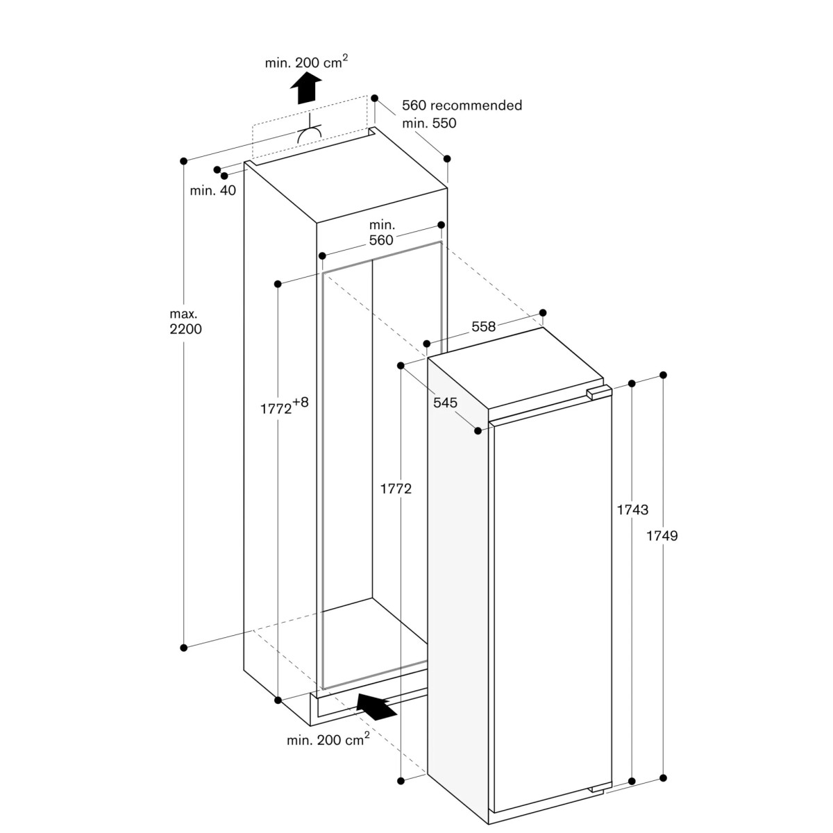Холодильник встраиваемый Gaggenau RT289370 в TehnoAdept