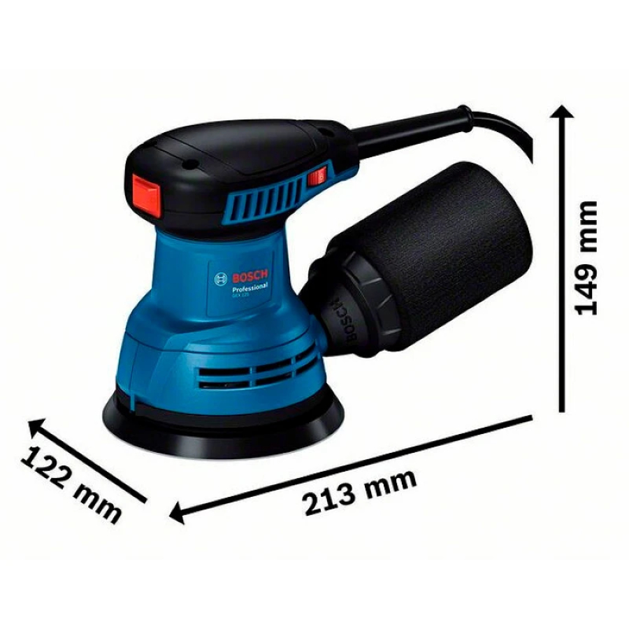 Шлифмашина эксцентриковая Bosch GEX 125 (06013A8020) в TehnoAdept