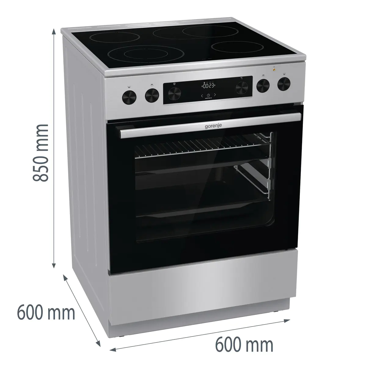 Плита электрическая Gorenje GECS6C70XPA, нержавеющая сталь в TehnoAdept