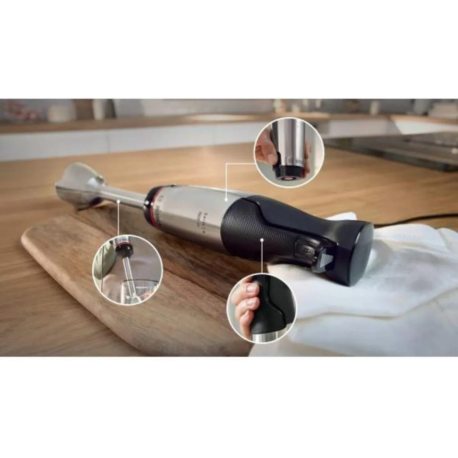 Блендер погружной Bosch MSM6M622, черный в TehnoAdept