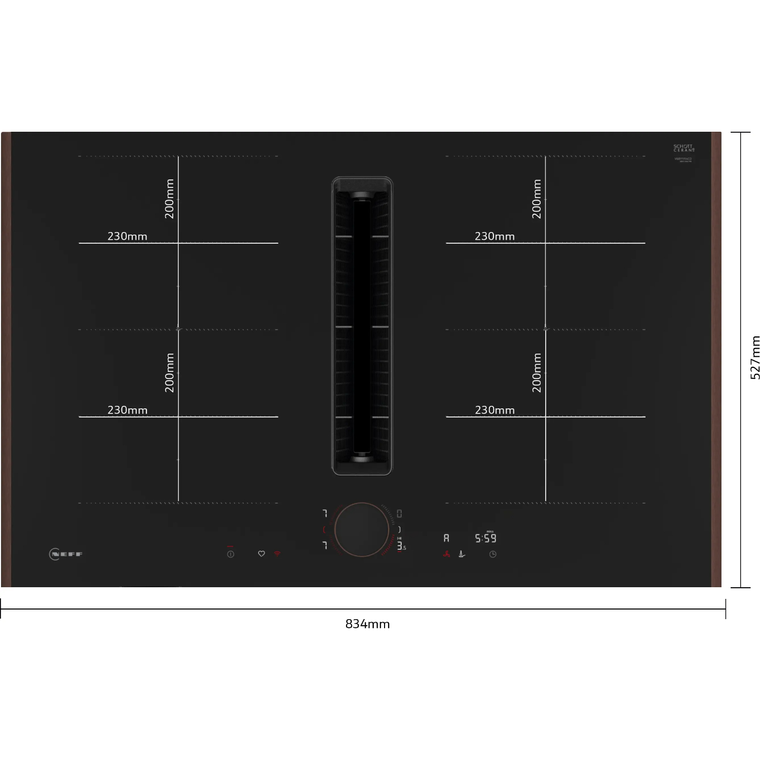 Варочная панель индукционная Neff V68YYX4C0, черный в TehnoAdept
