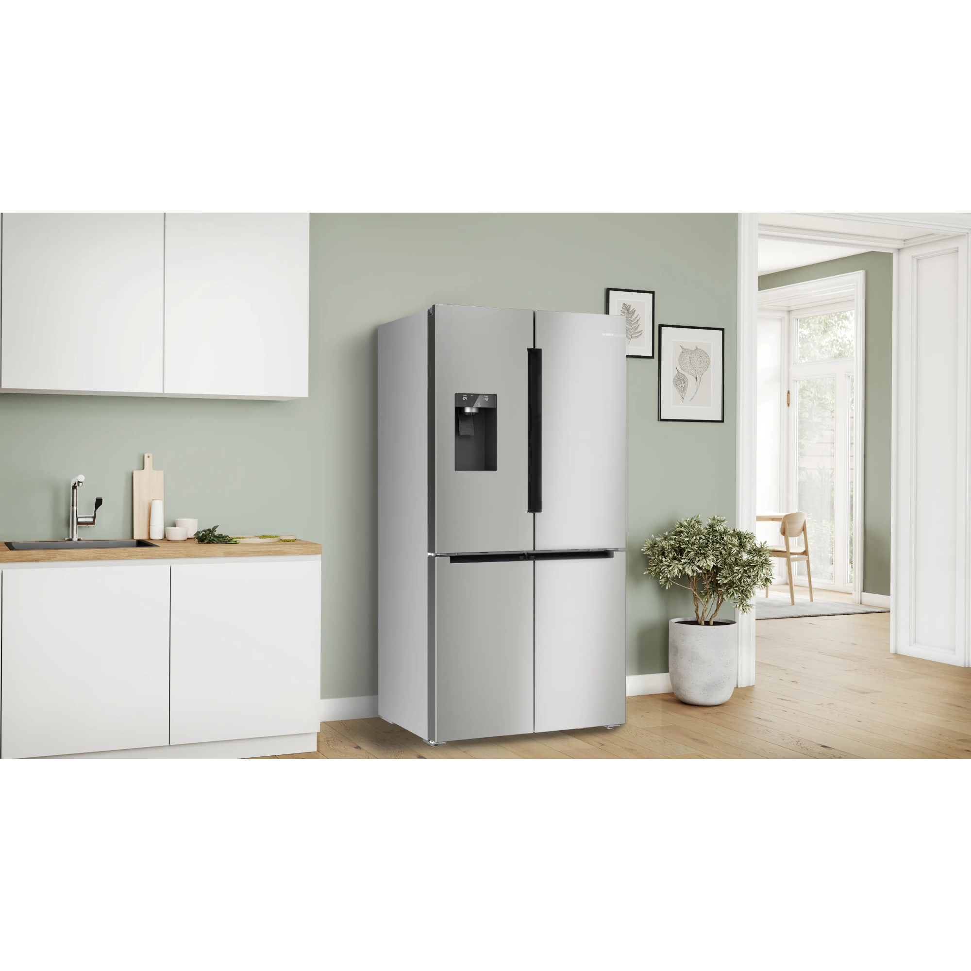 Холодильник Side-by-Side Bosch KFI96APEA, нержавеющая сталь в TehnoAdept