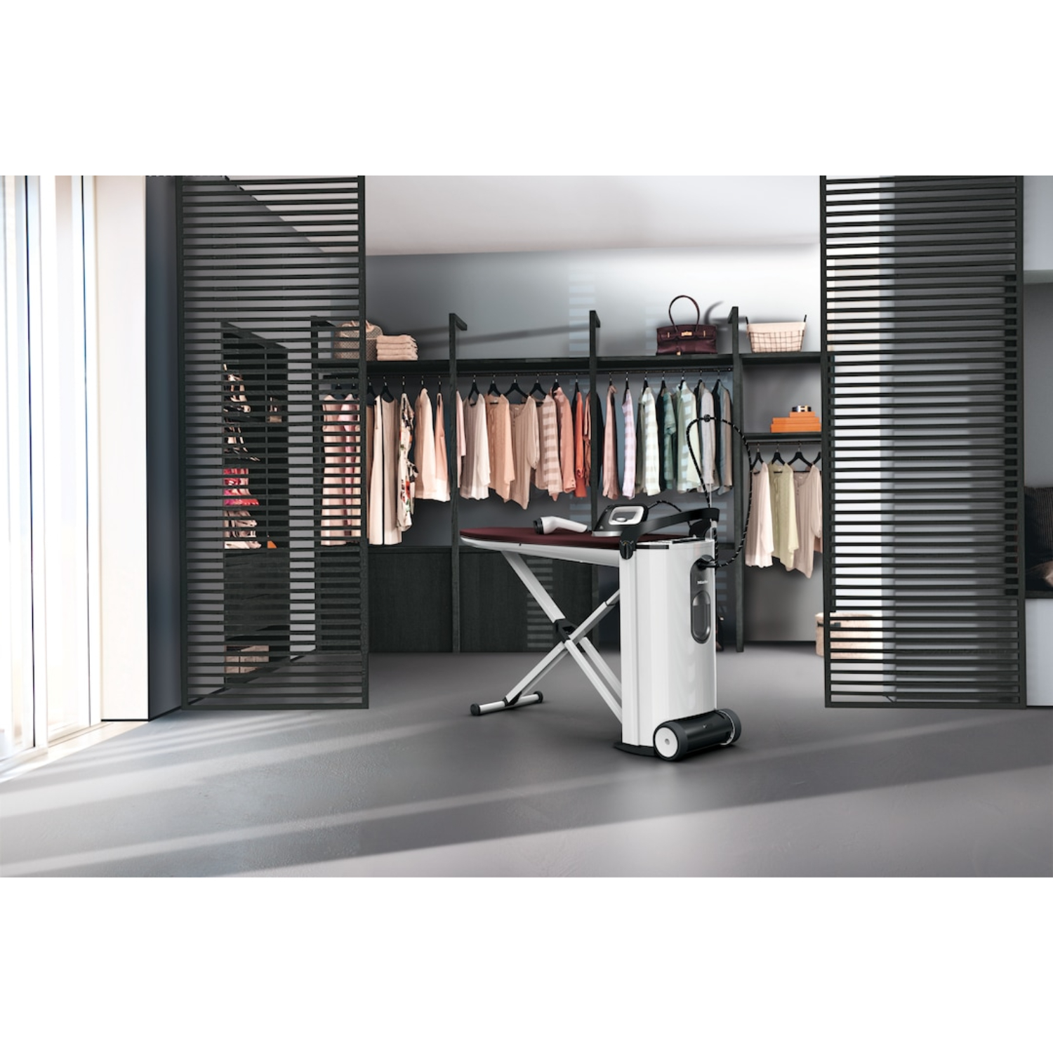 Гладильная система Miele B 4847 FashionMaster BlackberryRed/Lotus White, ежевика красная/белый лотос в TehnoAdept