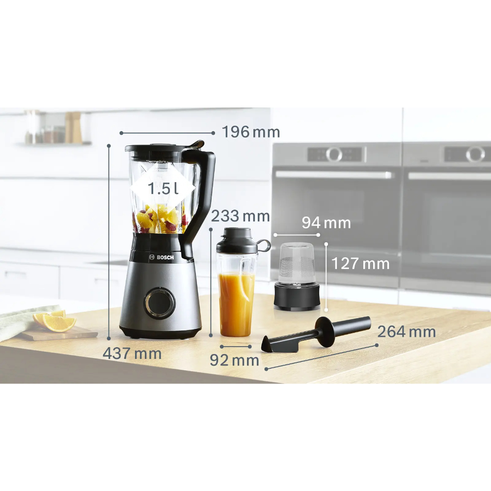 Блендер стационарный Bosch MMB6177S, серебристый в TehnoAdept