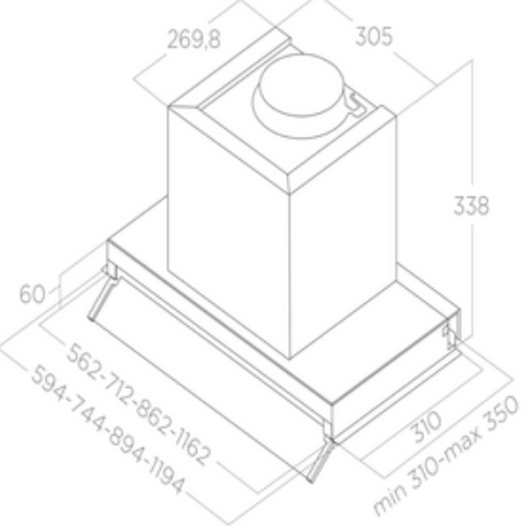 Вытяжка встраиваемая Elica BOXIN ADVANCE PLUS @ IX/A/90 (PRF0195520), нержавеющая сталь в TehnoAdept
