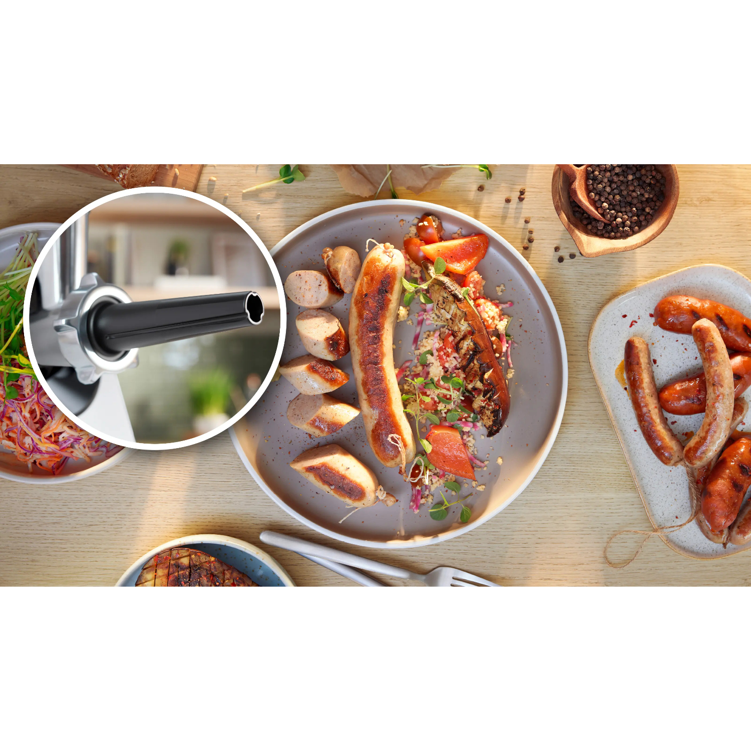 Мясорубка электрическая Bosch MFWS420W, белый в TehnoAdept