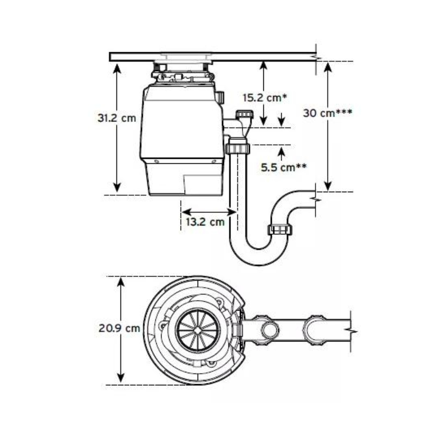 Измельчитель пищевых отходов InSinkErator Premium 700 EC (P700 EC-2 A/S) в TehnoAdept