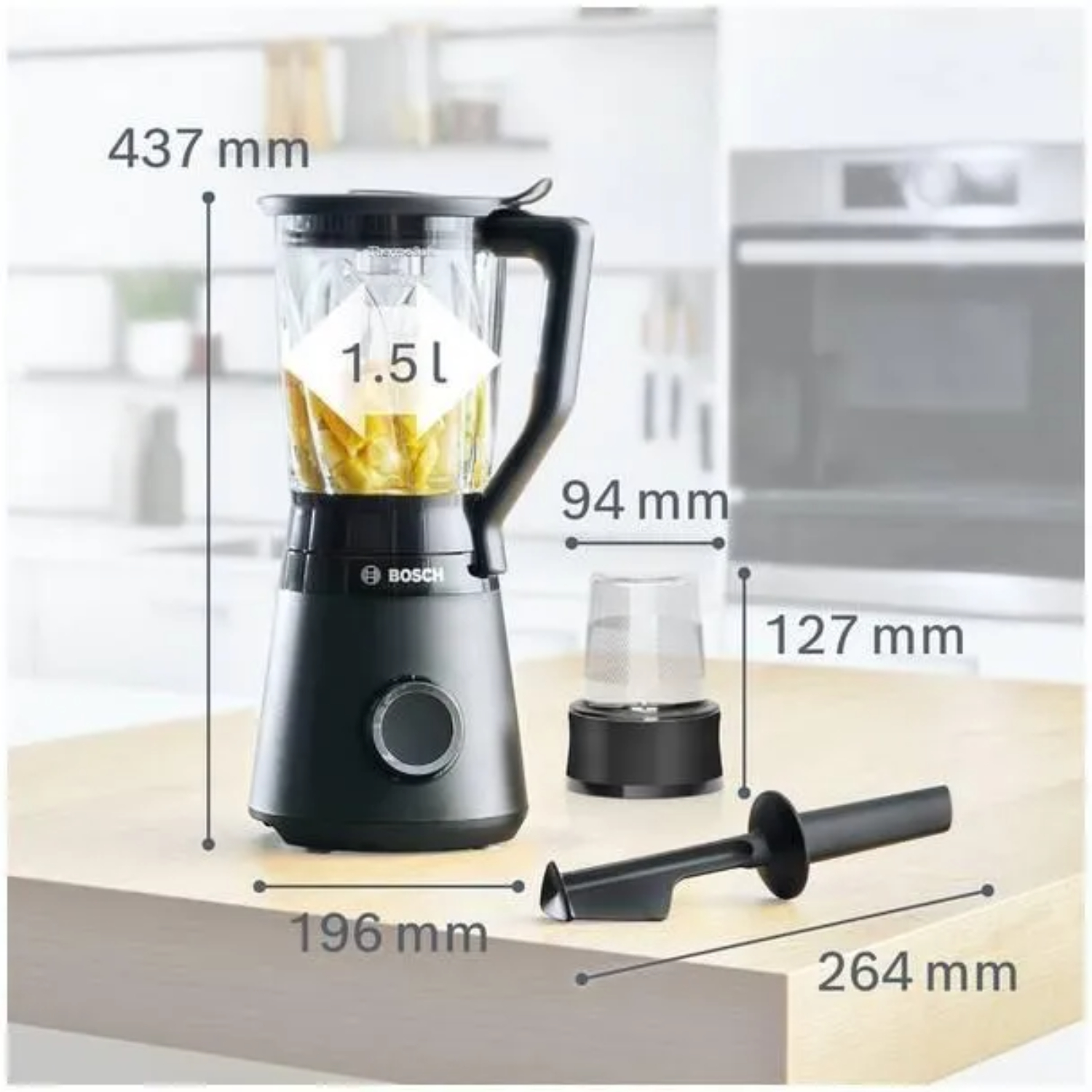 Блендер стационарный Bosch MMB6176B, черный в TehnoAdept