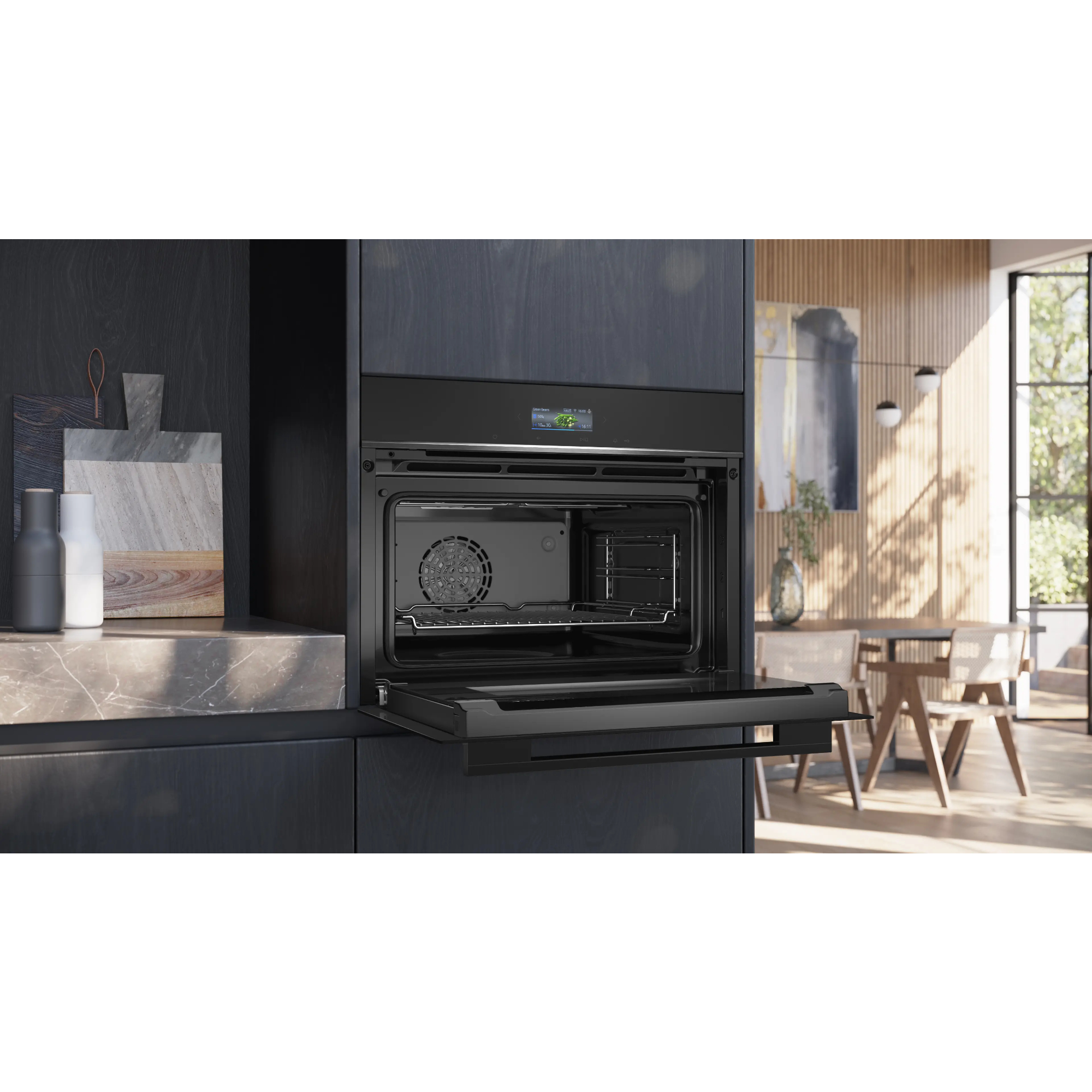 Духовой шкаф электрический Siemens CB734G1B1, черный в TehnoAdept