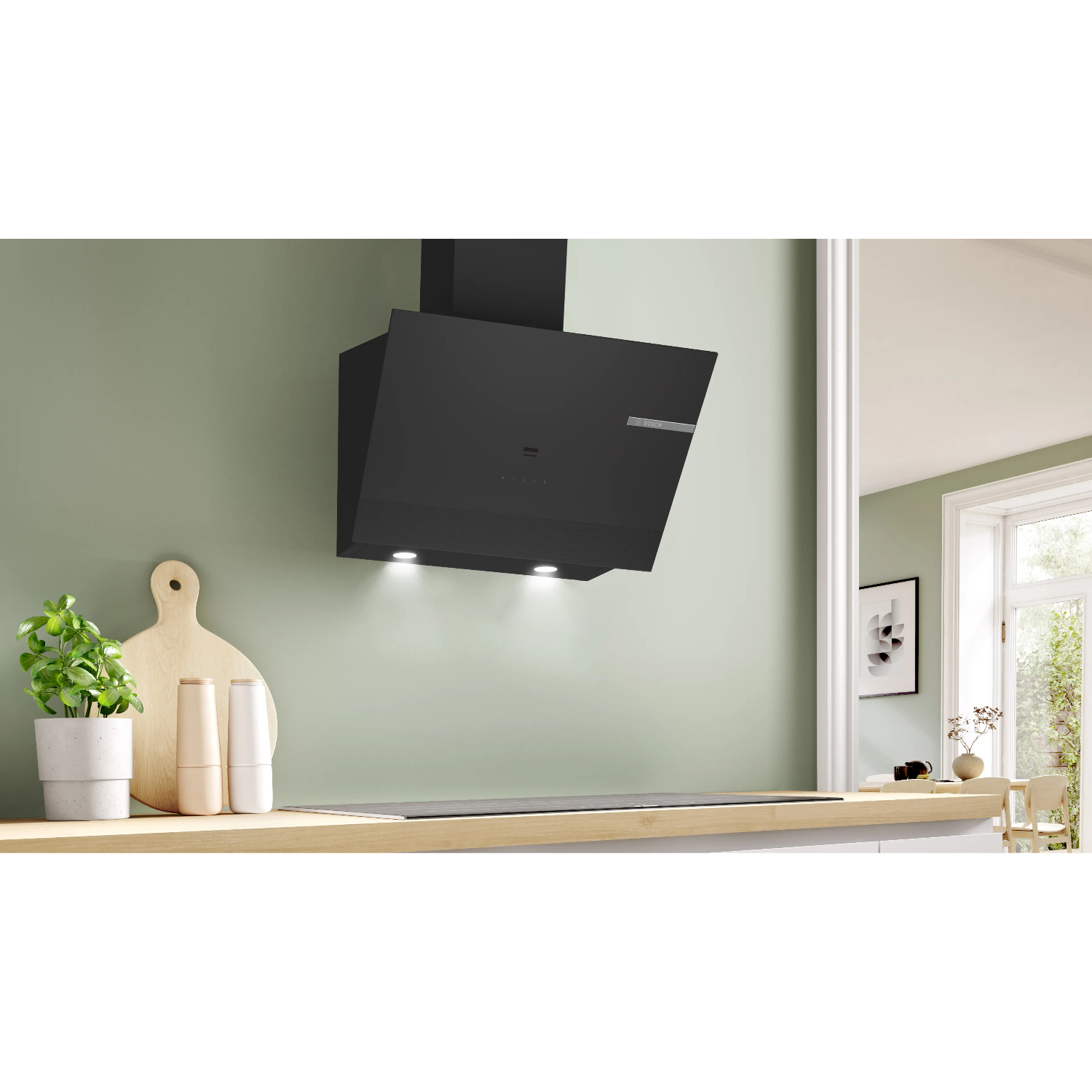 Вытяжка наклонная Bosch DWK67PJ60T, черный в TehnoAdept