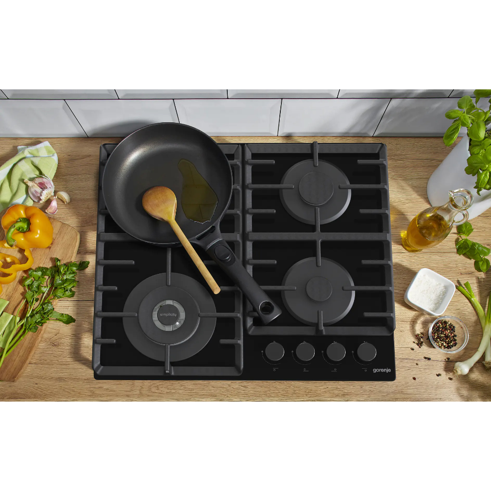 Варочная панель газовая Gorenje GTW642SYB, черный в TehnoAdept