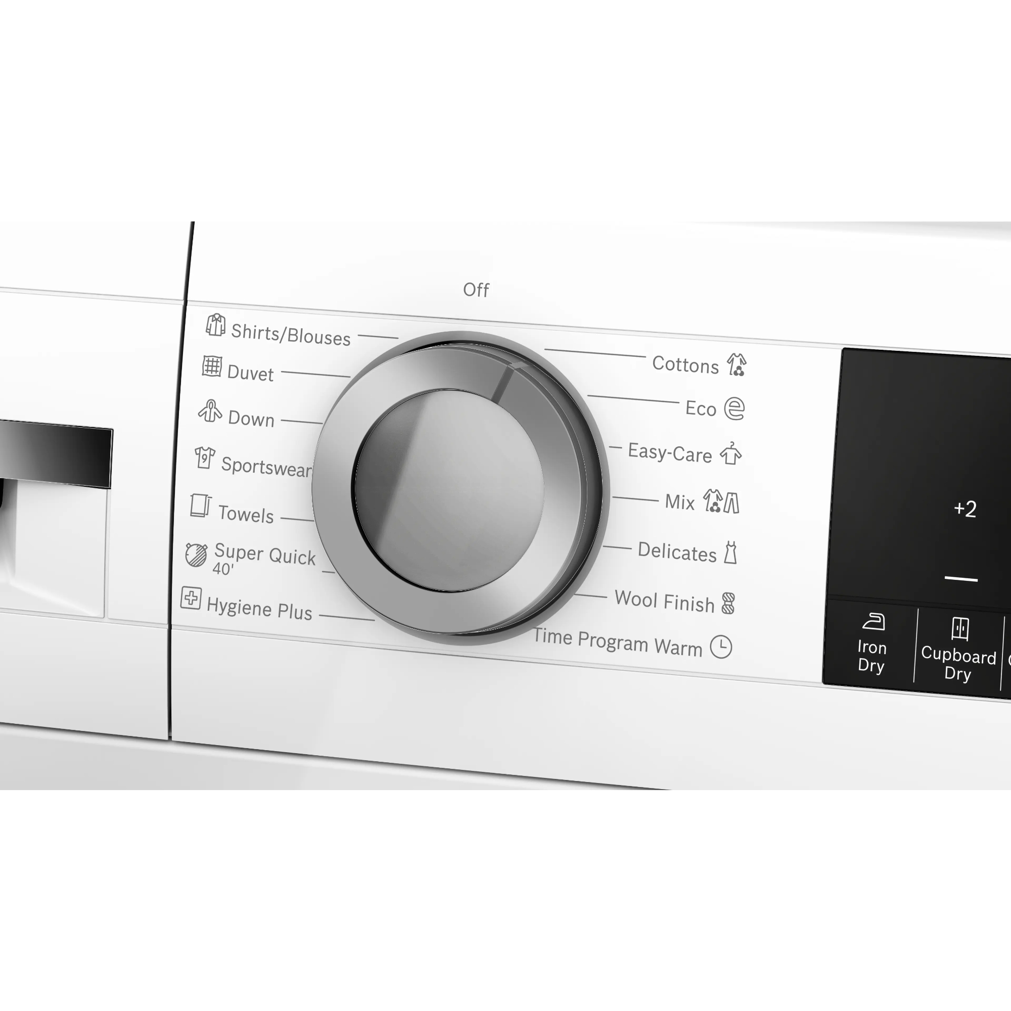 Сушильная машина Bosch WQG14591BY (с английской панелью), белый в TehnoAdept