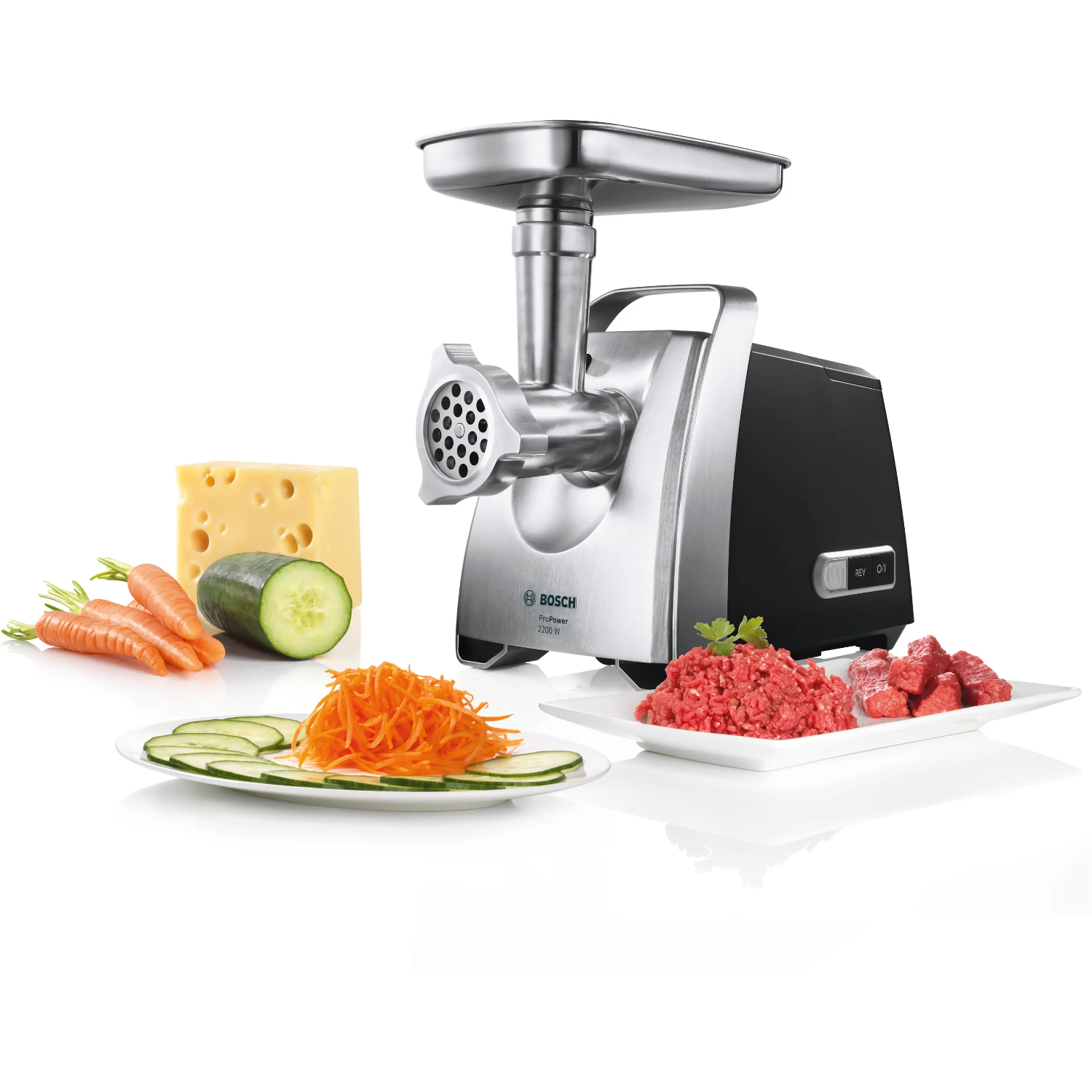 Мясорубка электрическая Bosch MFW 68680, черный/серебристый в TehnoAdept