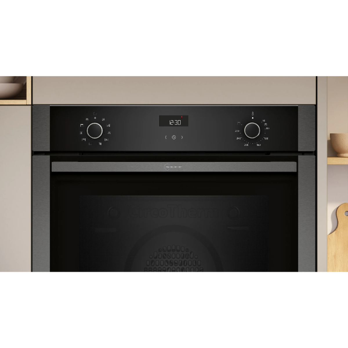 Духовой шкаф электрический Neff B1ACE2AG3, графитово-серый в TehnoAdept