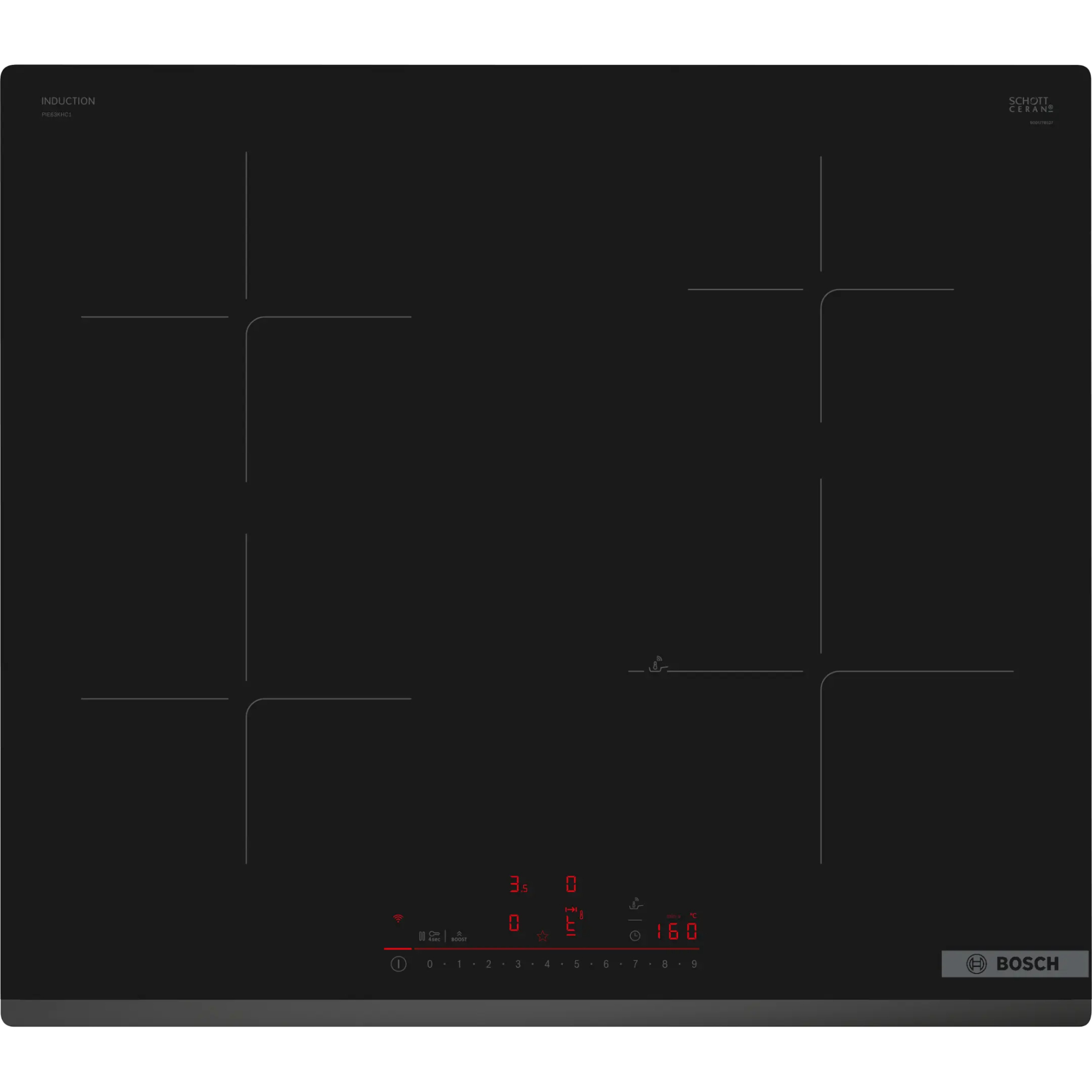 Варочная панель индукционная Bosch PIE63KHC1Z, черный в TehnoAdept