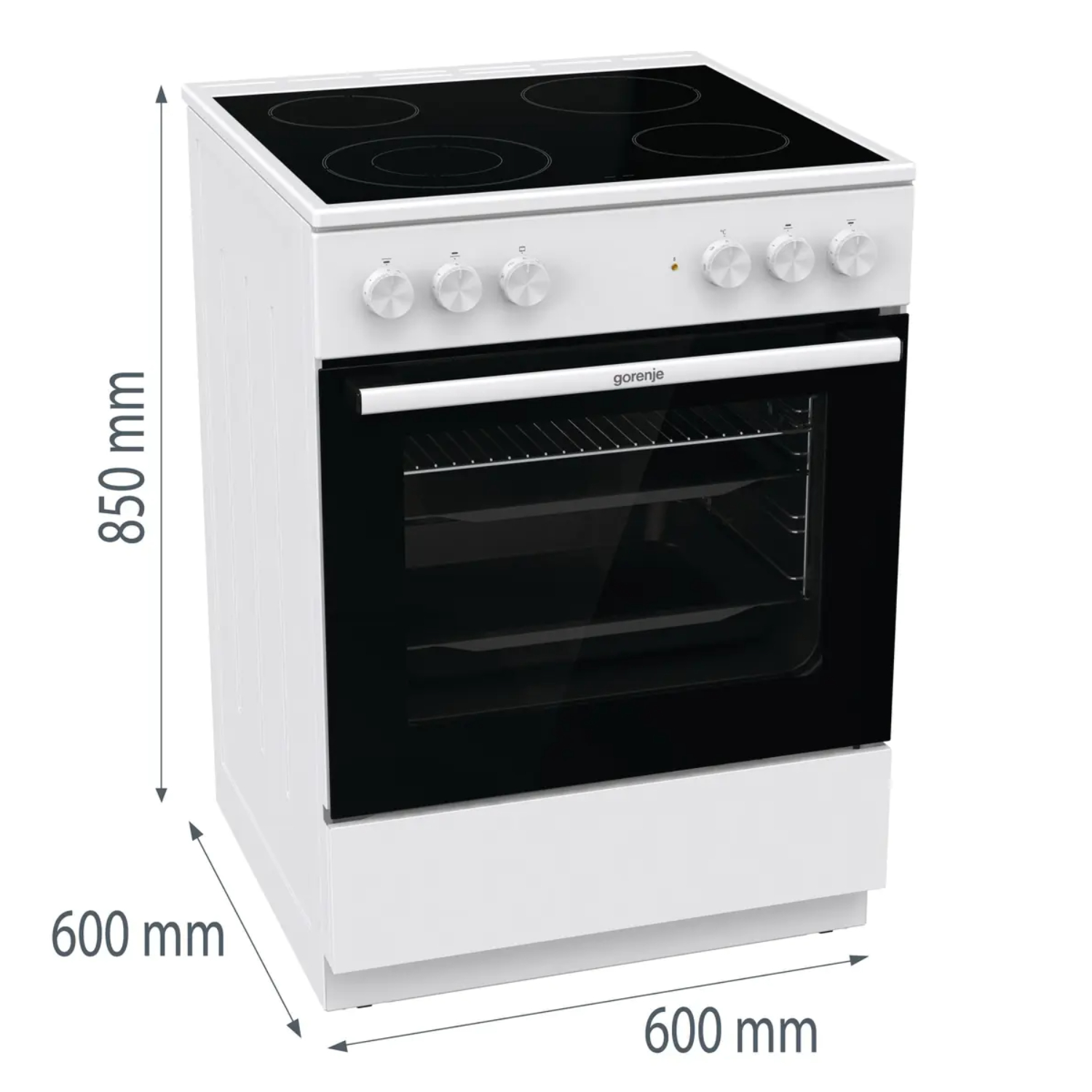 Плита электрическая Gorenje GEC6A41WC, белый в TehnoAdept