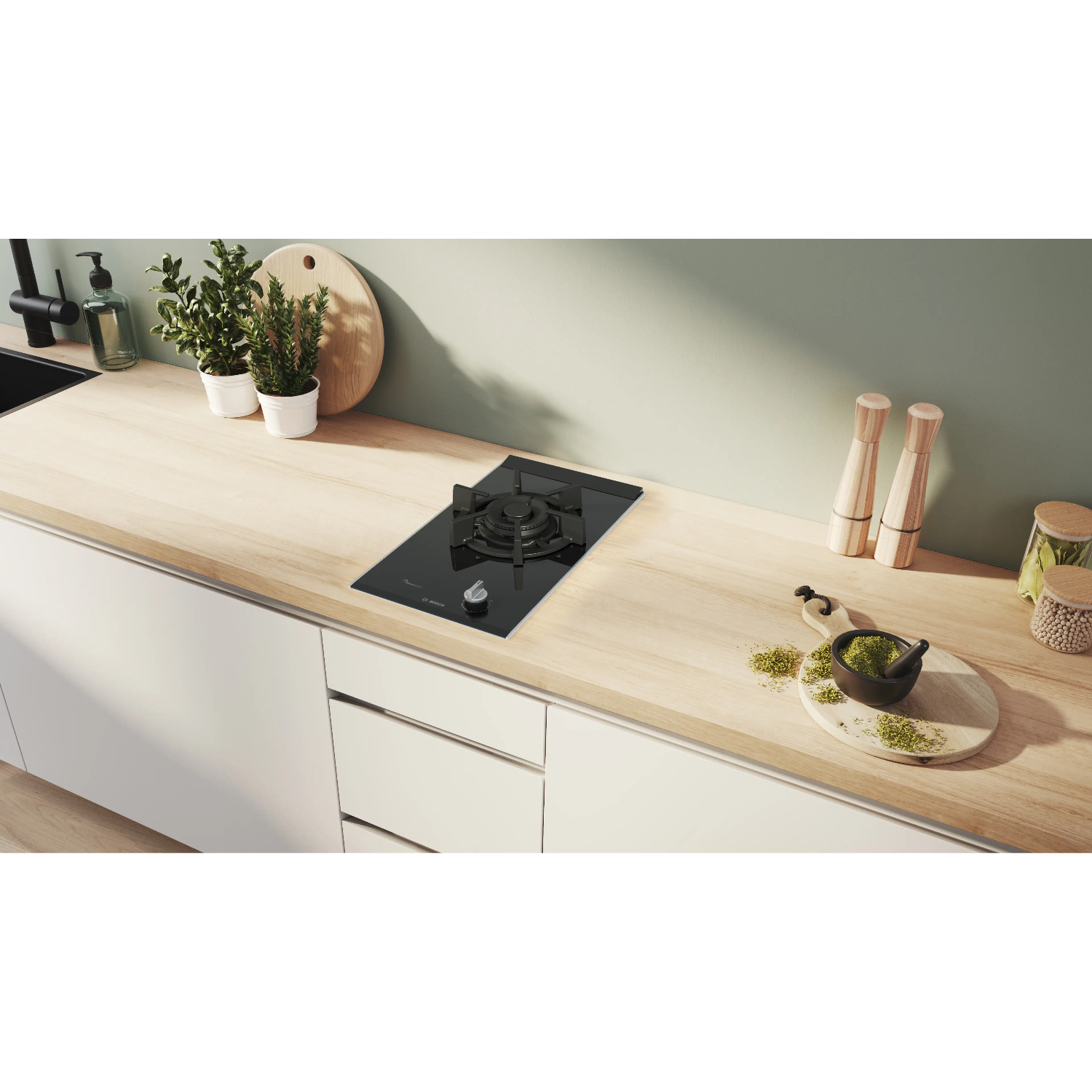 Варочная панель газовая Bosch PRA3A6I10, черный в TehnoAdept