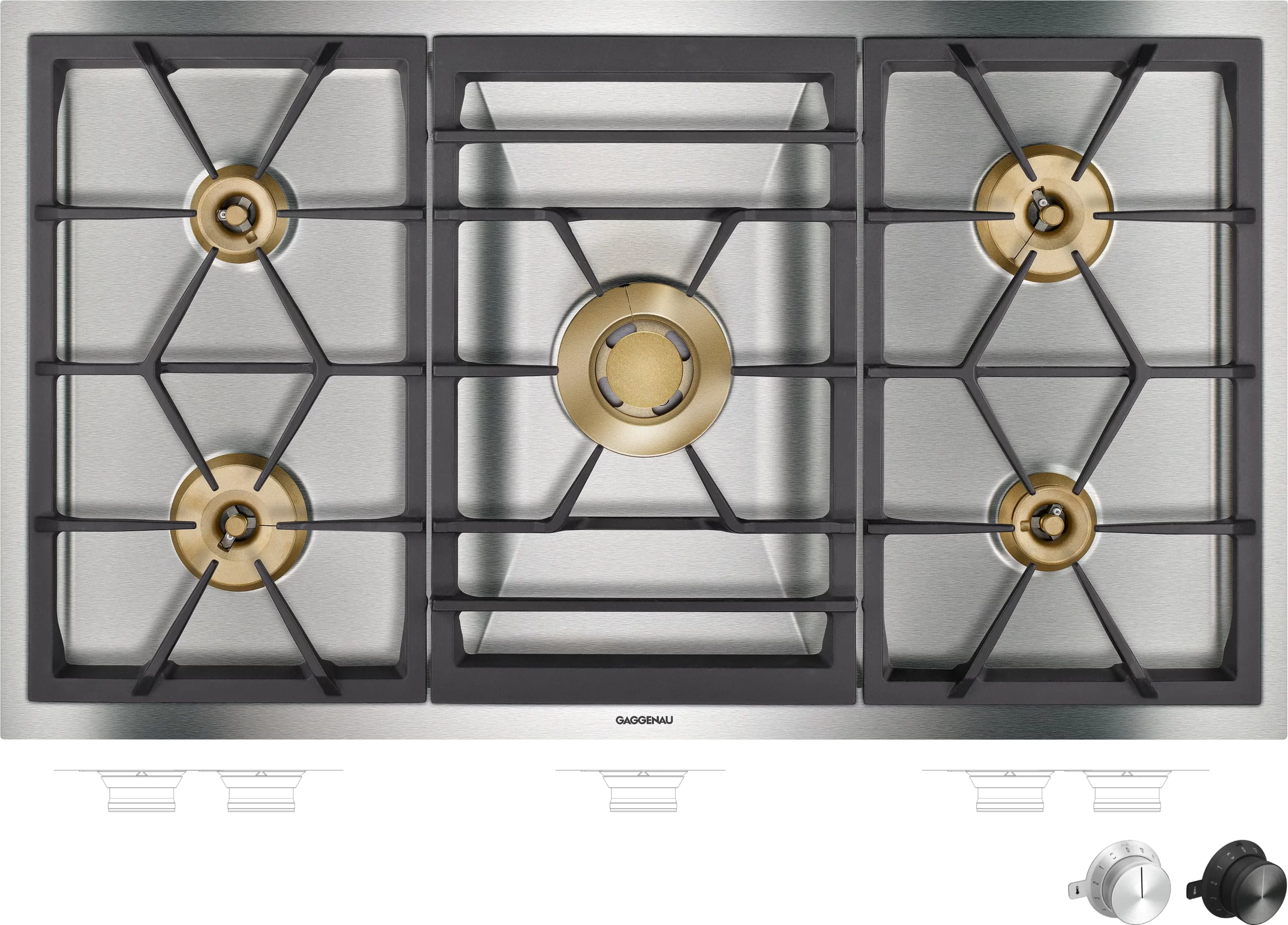 Варочная панель газовая Gaggenau VG491115, нержавеющая сталь в TehnoAdept