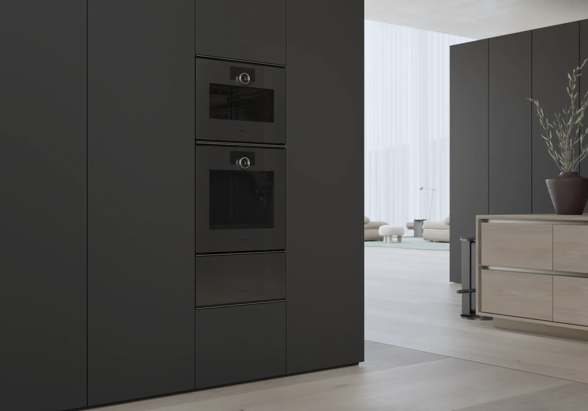 Пароварка встраиваемая Gaggenau GS221100, черный в TehnoAdept