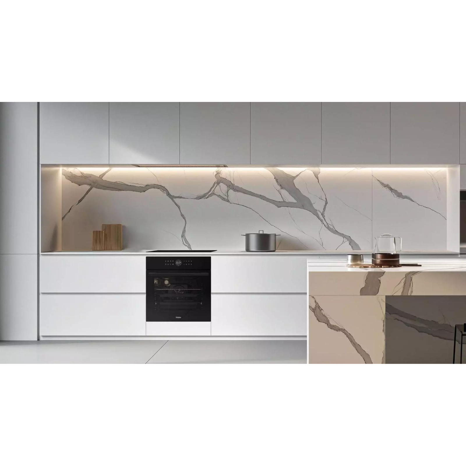 Духовой шкаф электрический Haier HOX-T08AMTB, черный в TehnoAdept