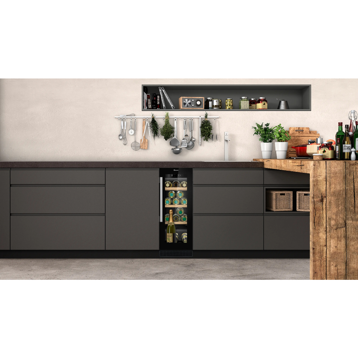 Винный шкаф встраиваемый Neff KU9202HF0, черный в TehnoAdept