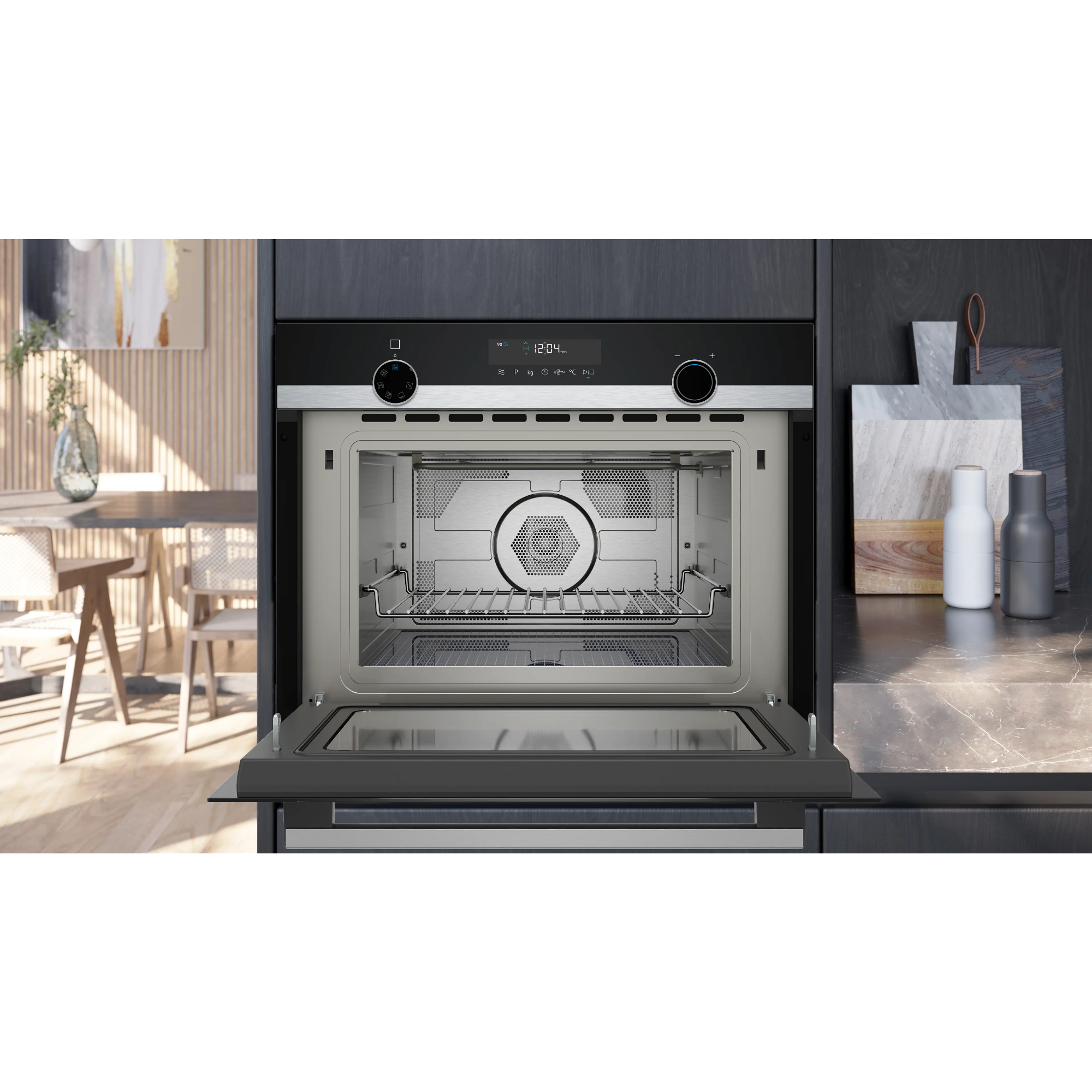 Микроволновая печь встраиваемая Siemens CM585AGS1, черный/нержавеющая сталь в TehnoAdept