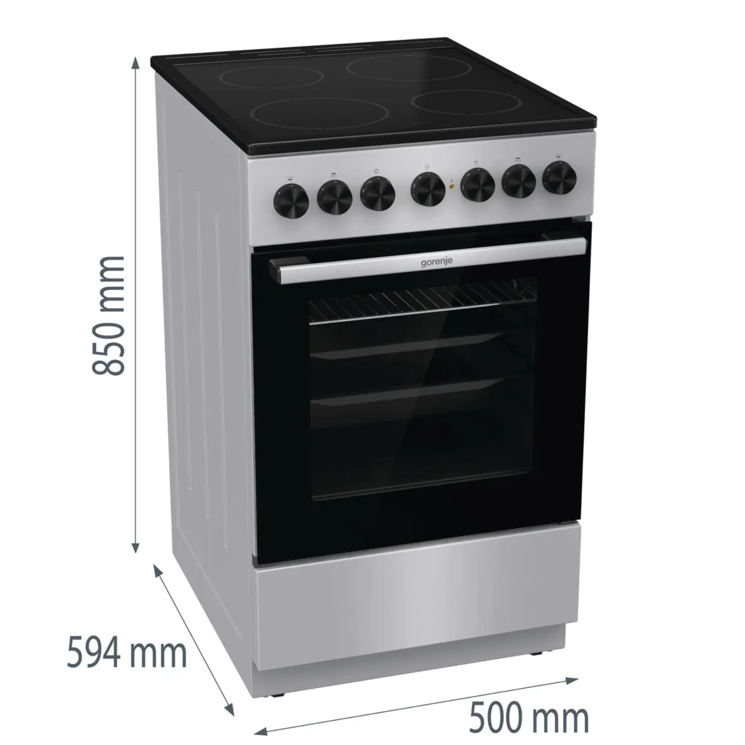 Плита электрическая Gorenje GEC5B41SG серый в TehnoAdept
